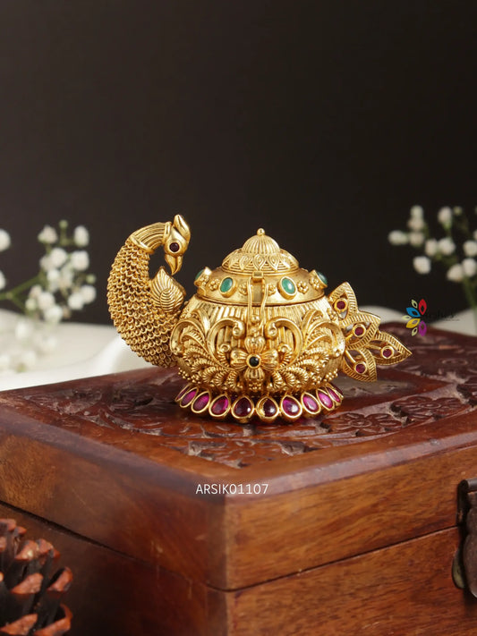 Adorable Peacock Design Kumkum Box