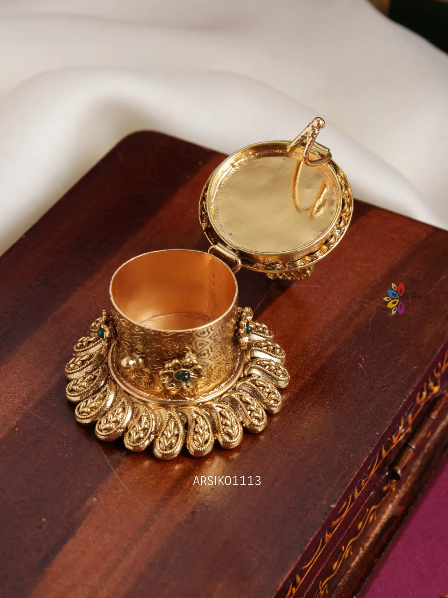 Stunning Peacock Design Kumkum Box