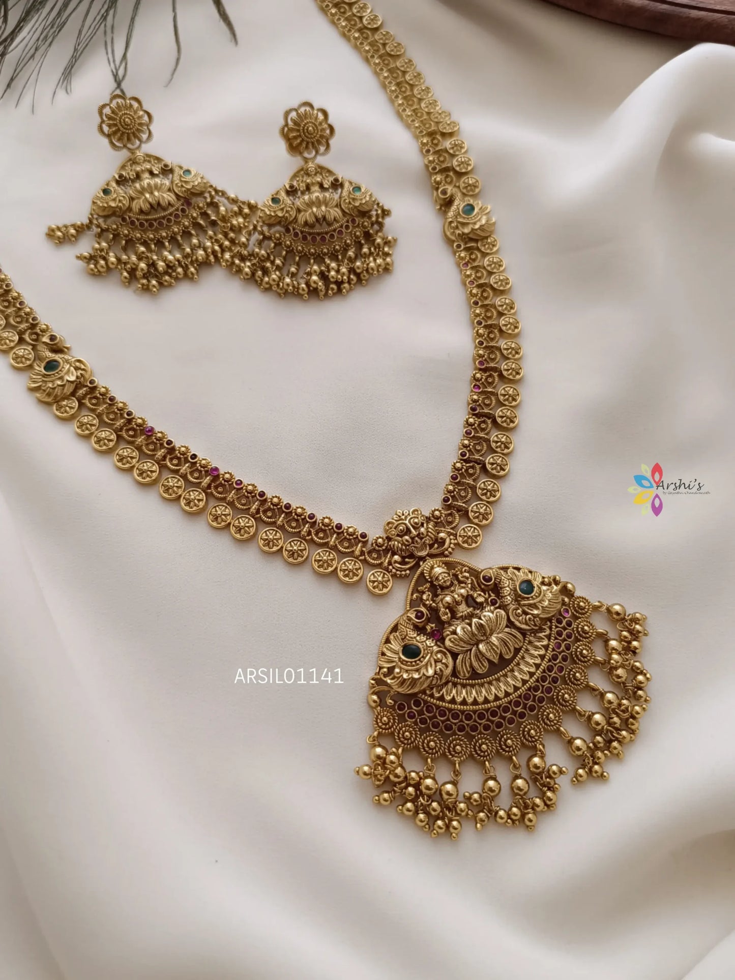 Traditional Lakshmi Pendant Long Haram