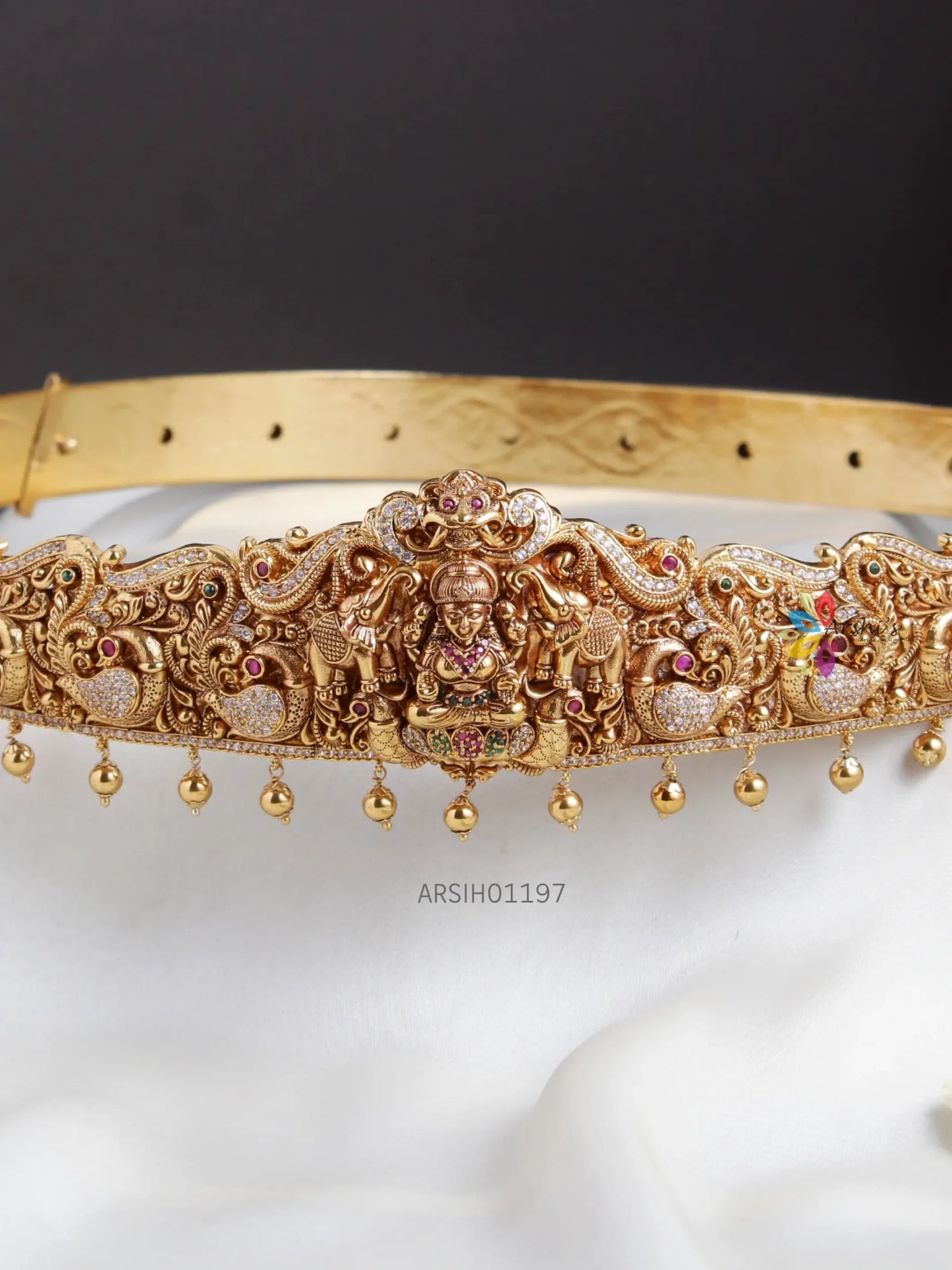 Temple and Peacock Design Hipbelt