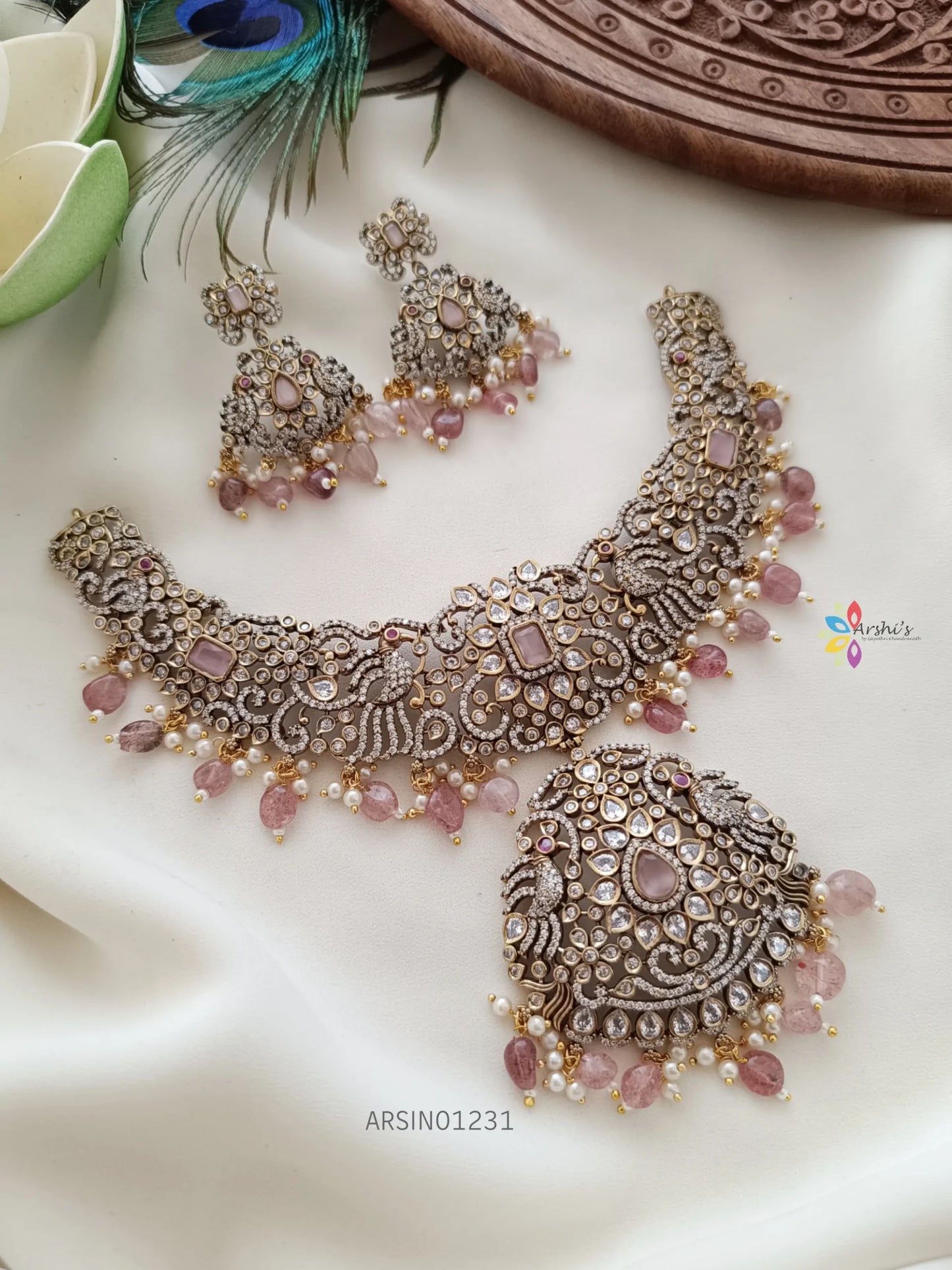 Bridal Stone Victorian Necklace