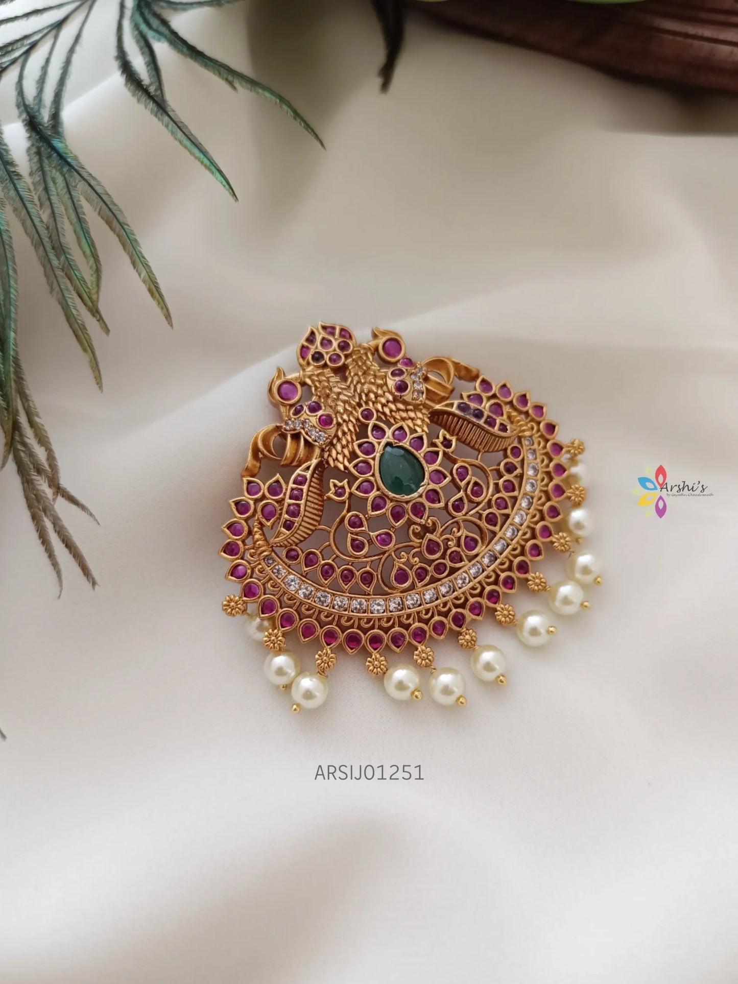 Stunning Peacock Design Hair Brooch