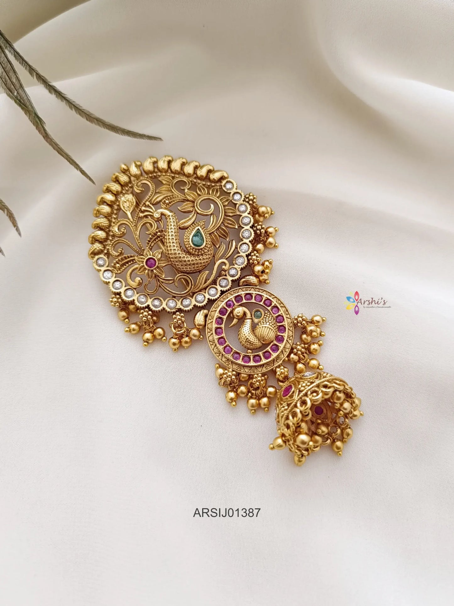 Peacock Design Hair Brooch