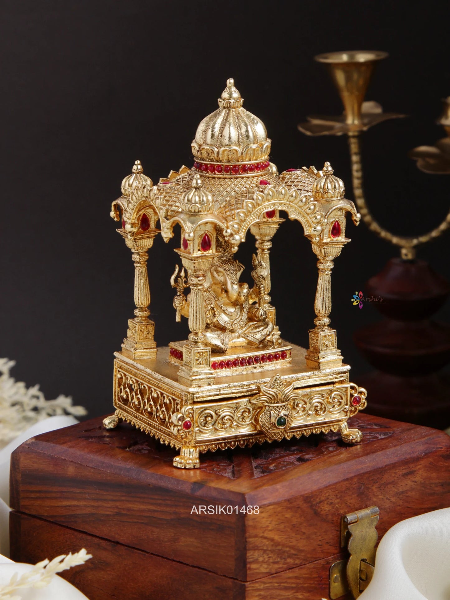 Ganesha Gopuram Kumkum Box