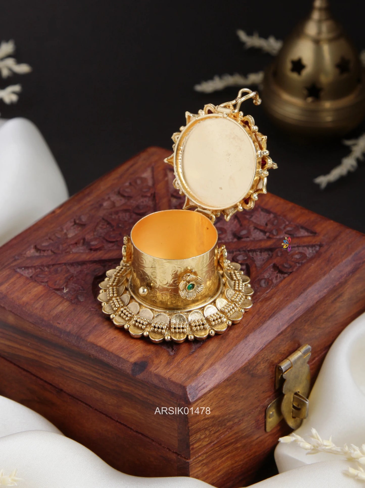 Flower Pot Design Kumkum Box