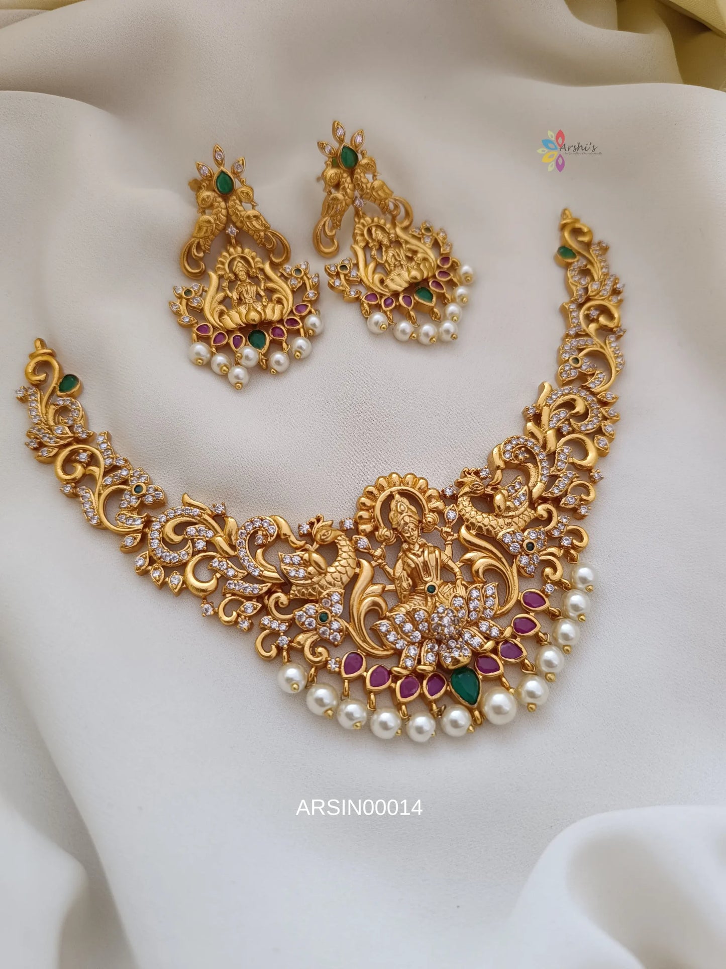 Traditional Temple Lakshmi Choker necklace