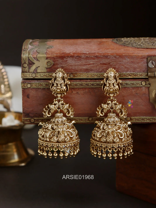 Temple Peacock Long Jhumka