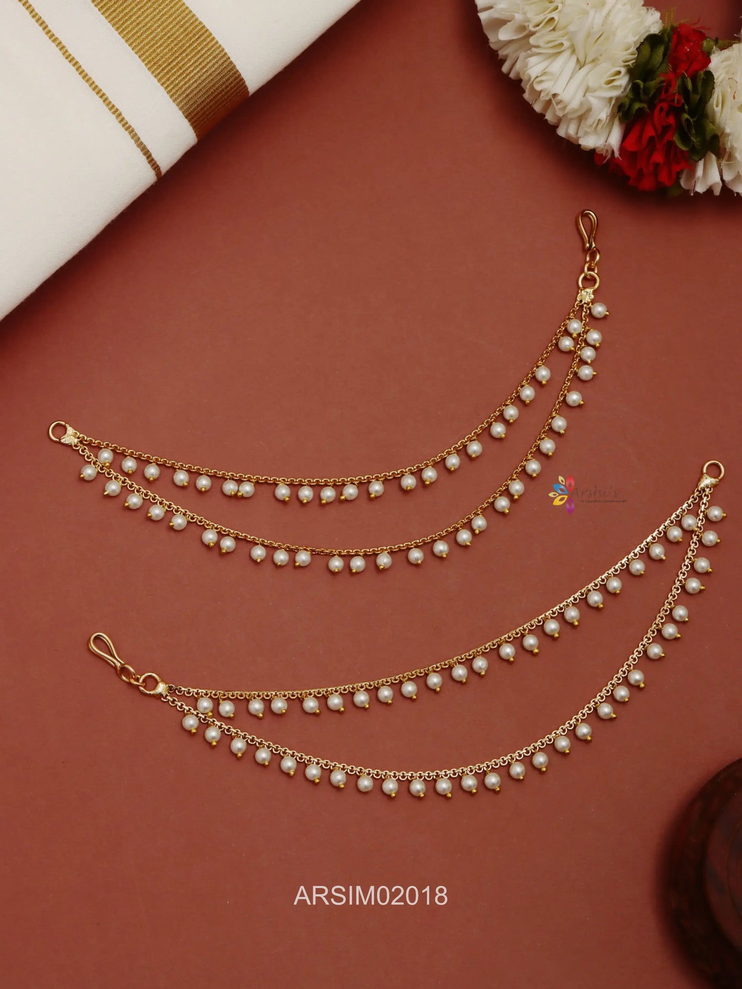 Two Layer Pearl Earchains