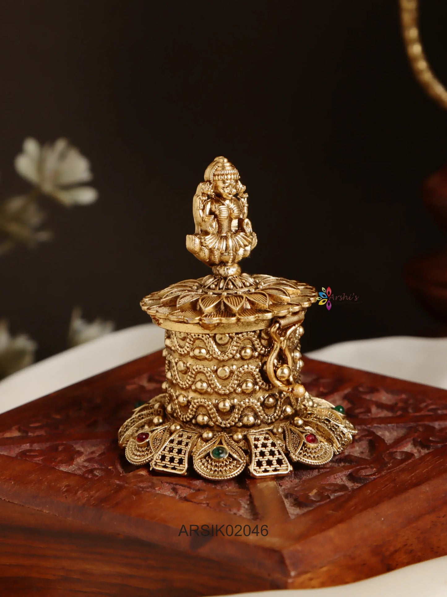 Antique Temple Kumkum Box