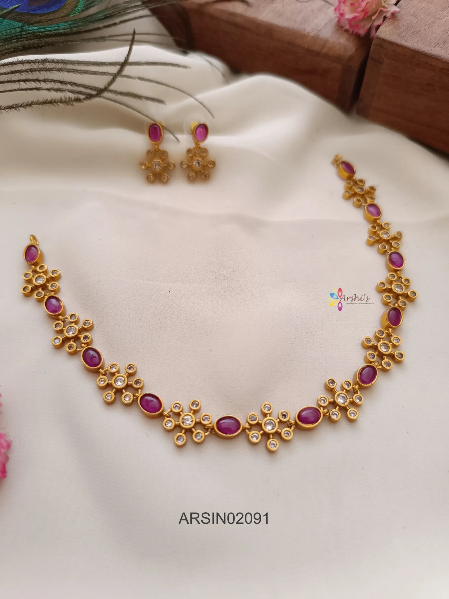AD Flower Ruby Neckset