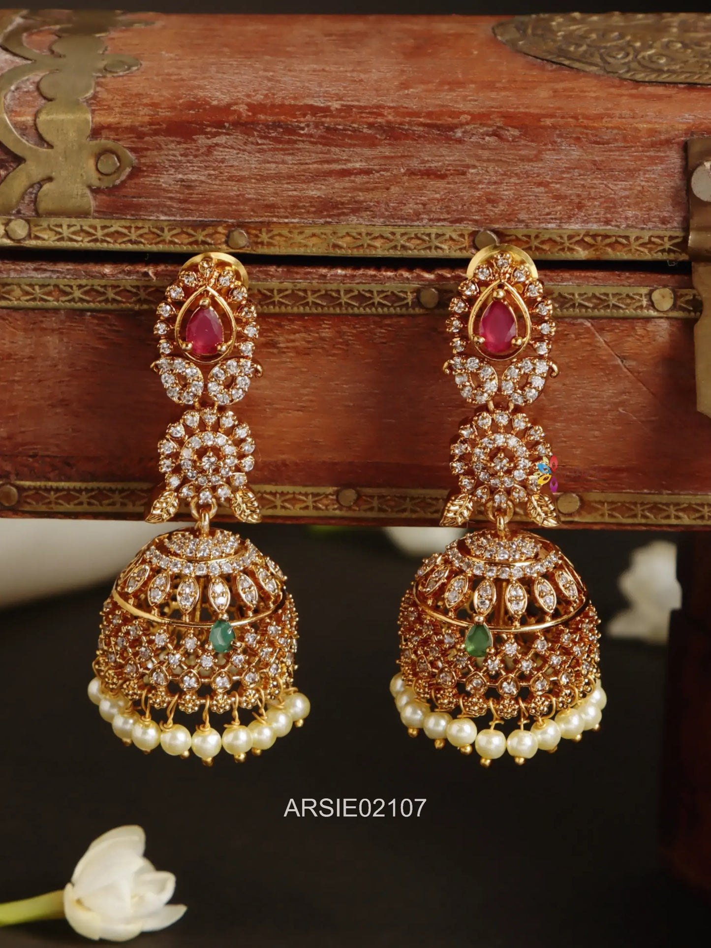 AD Stone Long Jhumka
