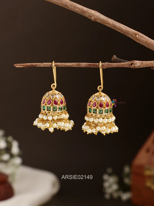 Kemp and Green Hoop Jhumka