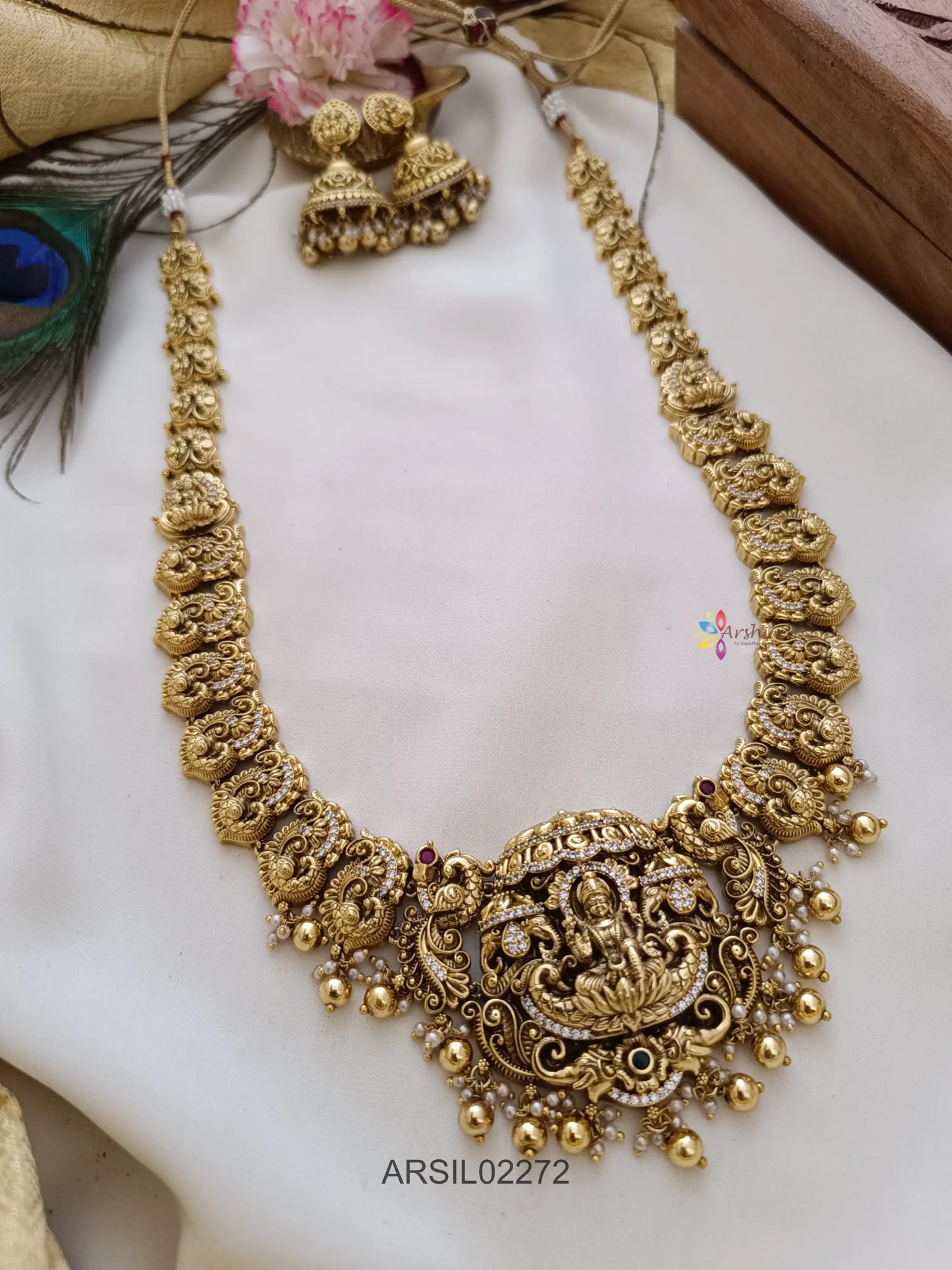 Antique Bridal Gold Bead Drop Haram