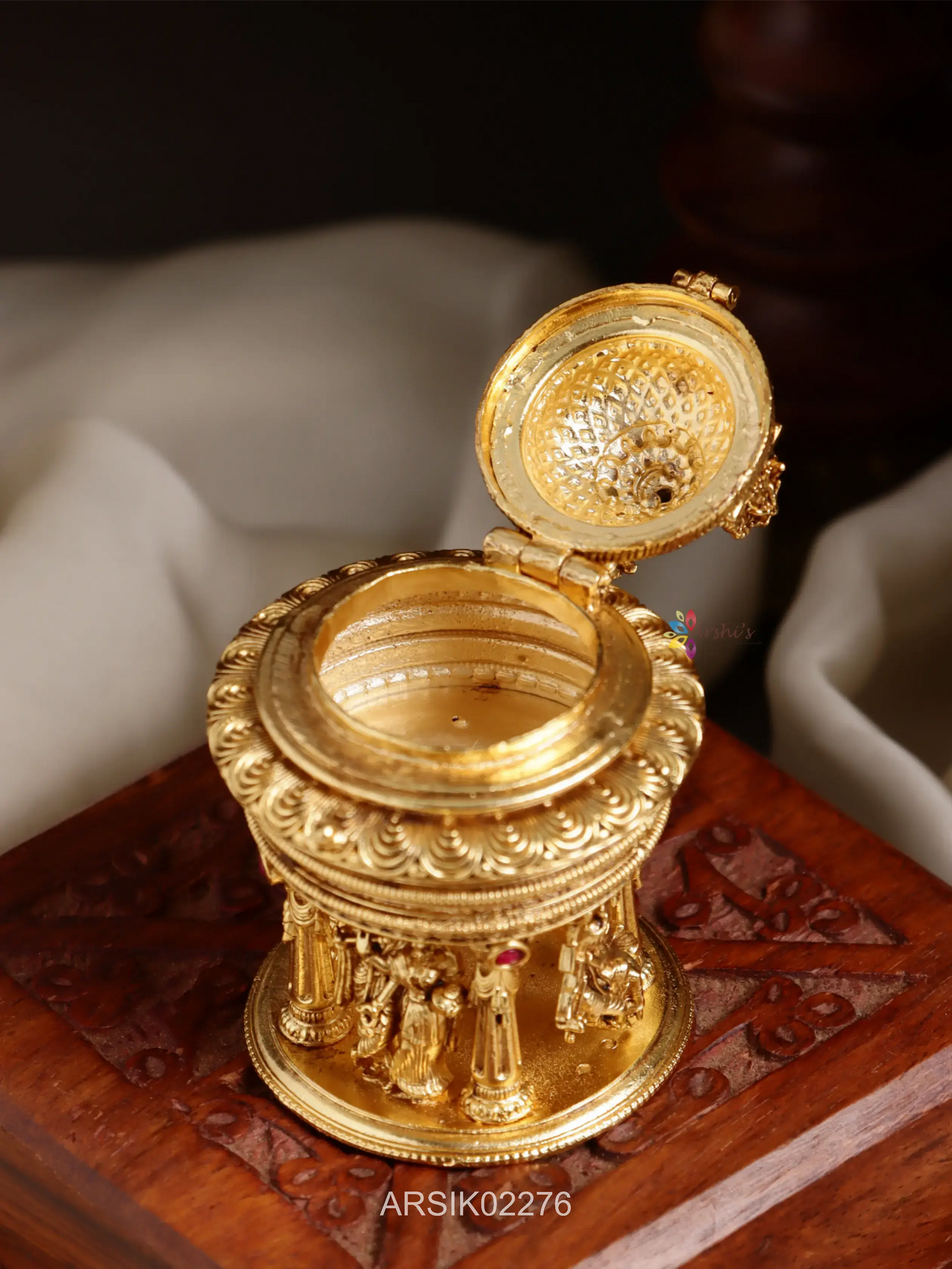 Radha Krishna Gopuram Kumkum Box