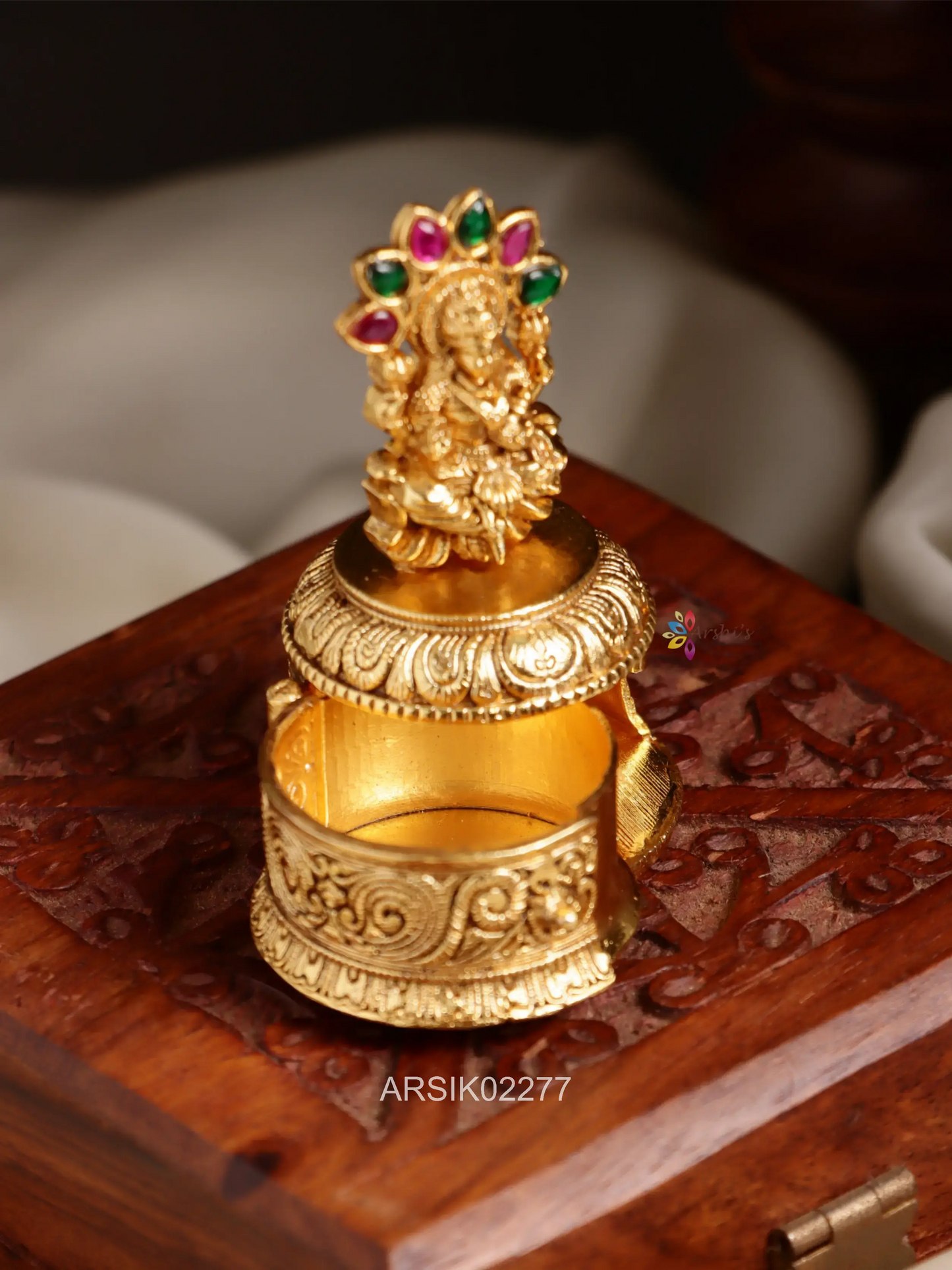 Antique Lakshmi Kumkum Box
