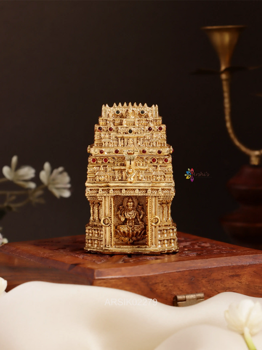 Temple Design Raja Gopuram Lakshmi Kumkum Box
