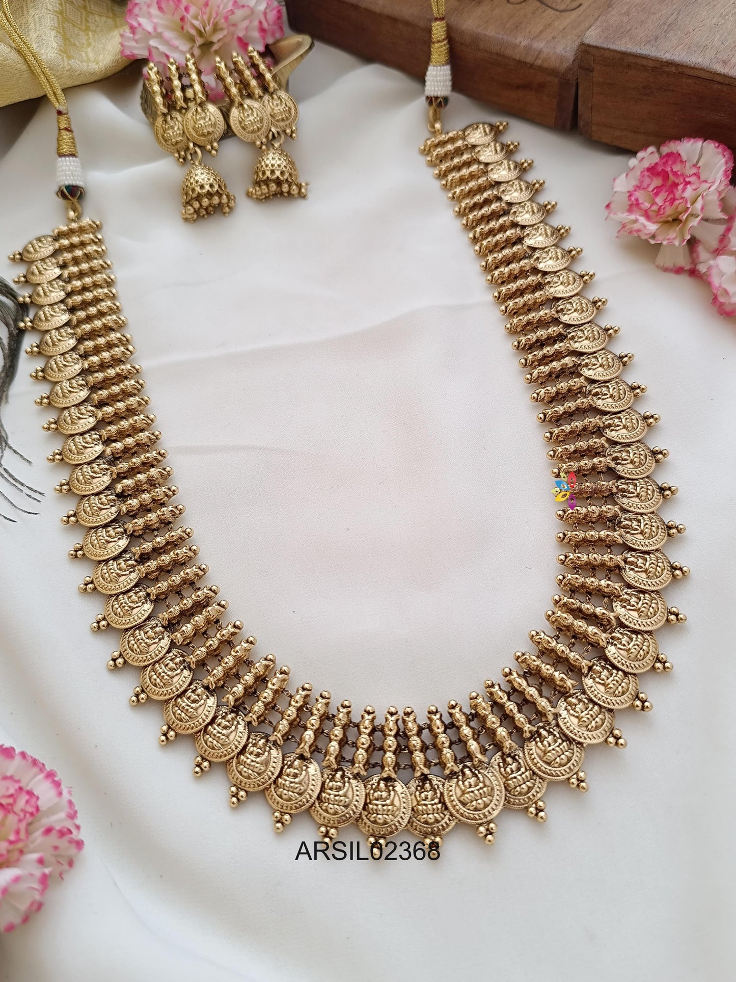 Antique Finish Lakshmi Coin Haram