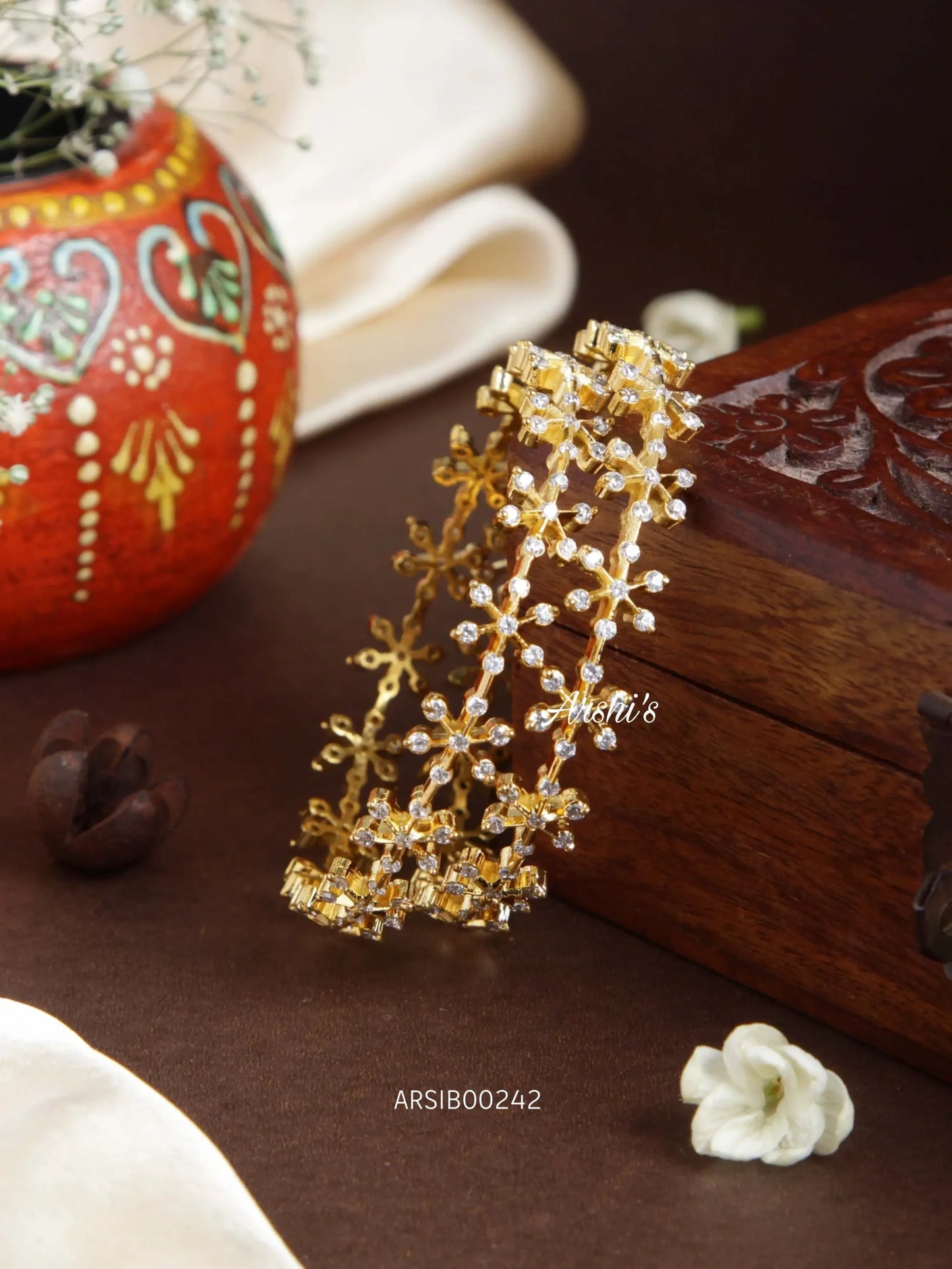 Diamond Alike AD Stone Bangles