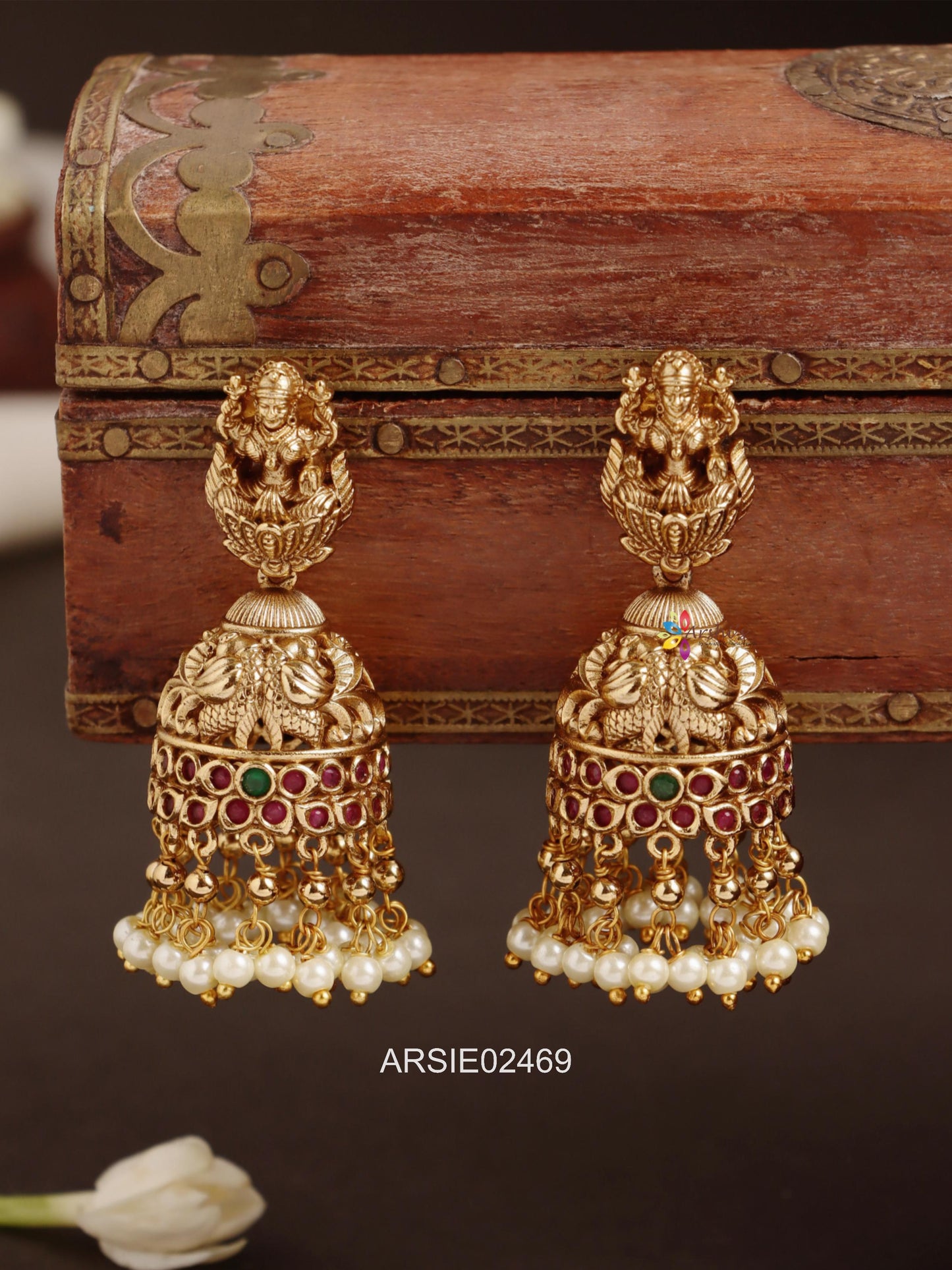 Antique Temple Long Earrings