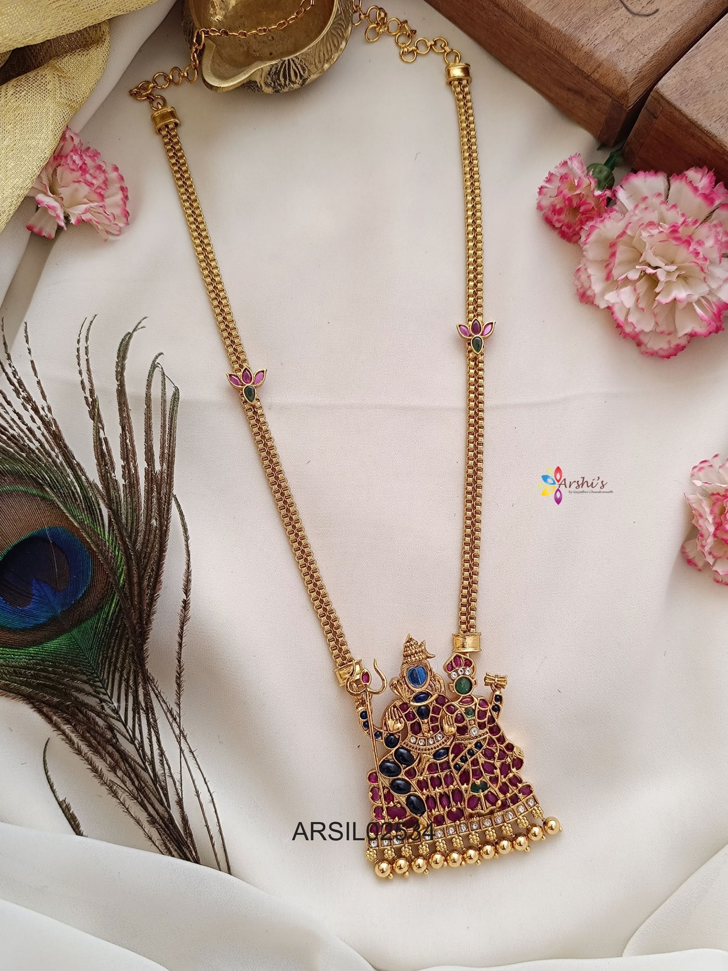 Shiva Parvathi Pendant Haram