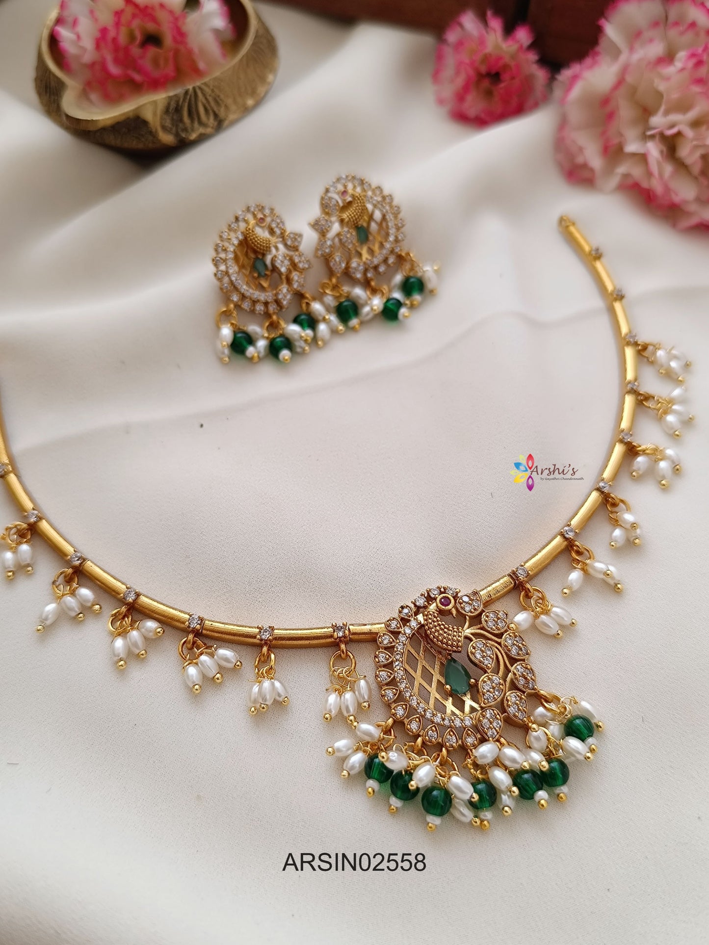 Peacock Pendant Hasli Necklace