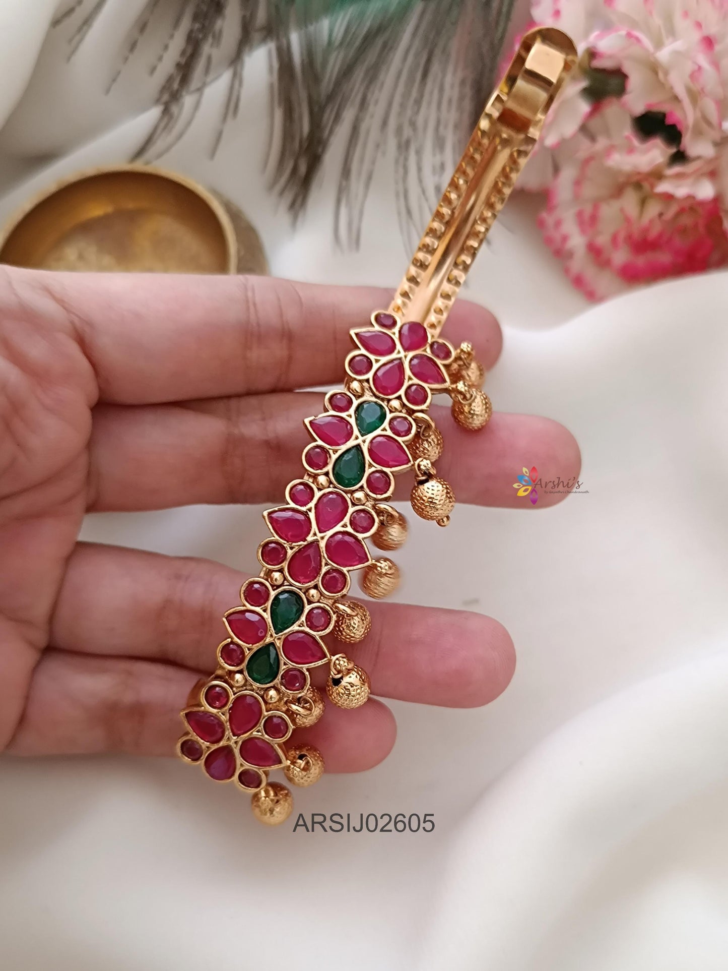 Kemp and Green Stone Hair Clip