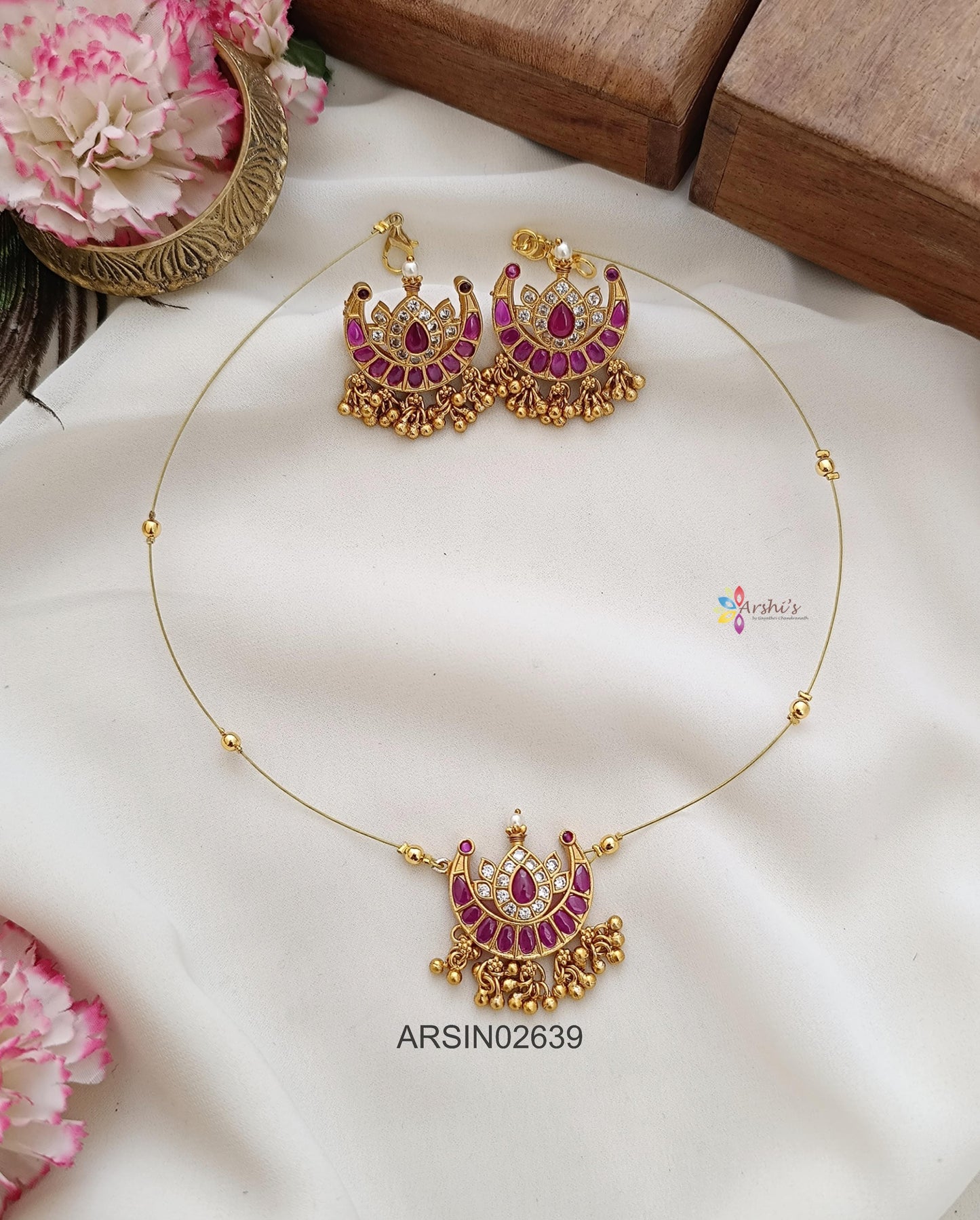 Moon Stone Pendant Invisible Necklace