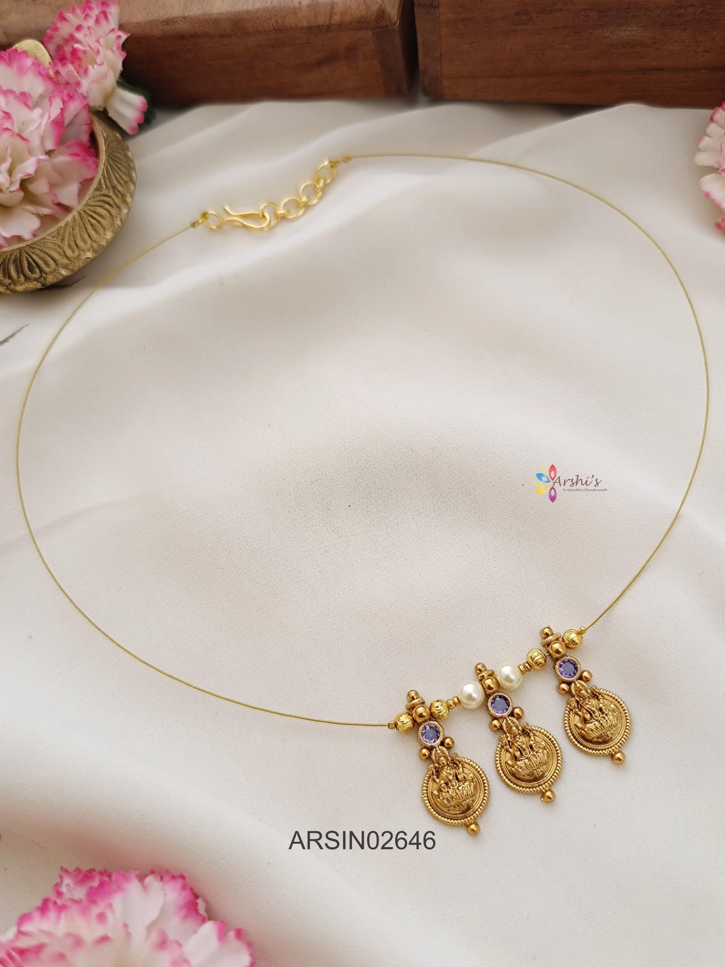 Three Coin Invisible Necklace