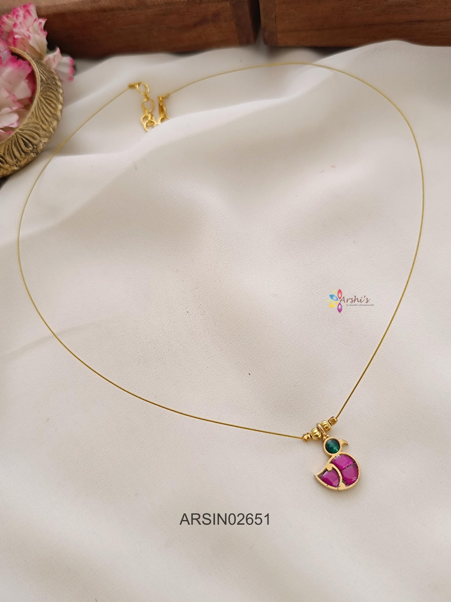 Duck Pendant Invisible Necklace