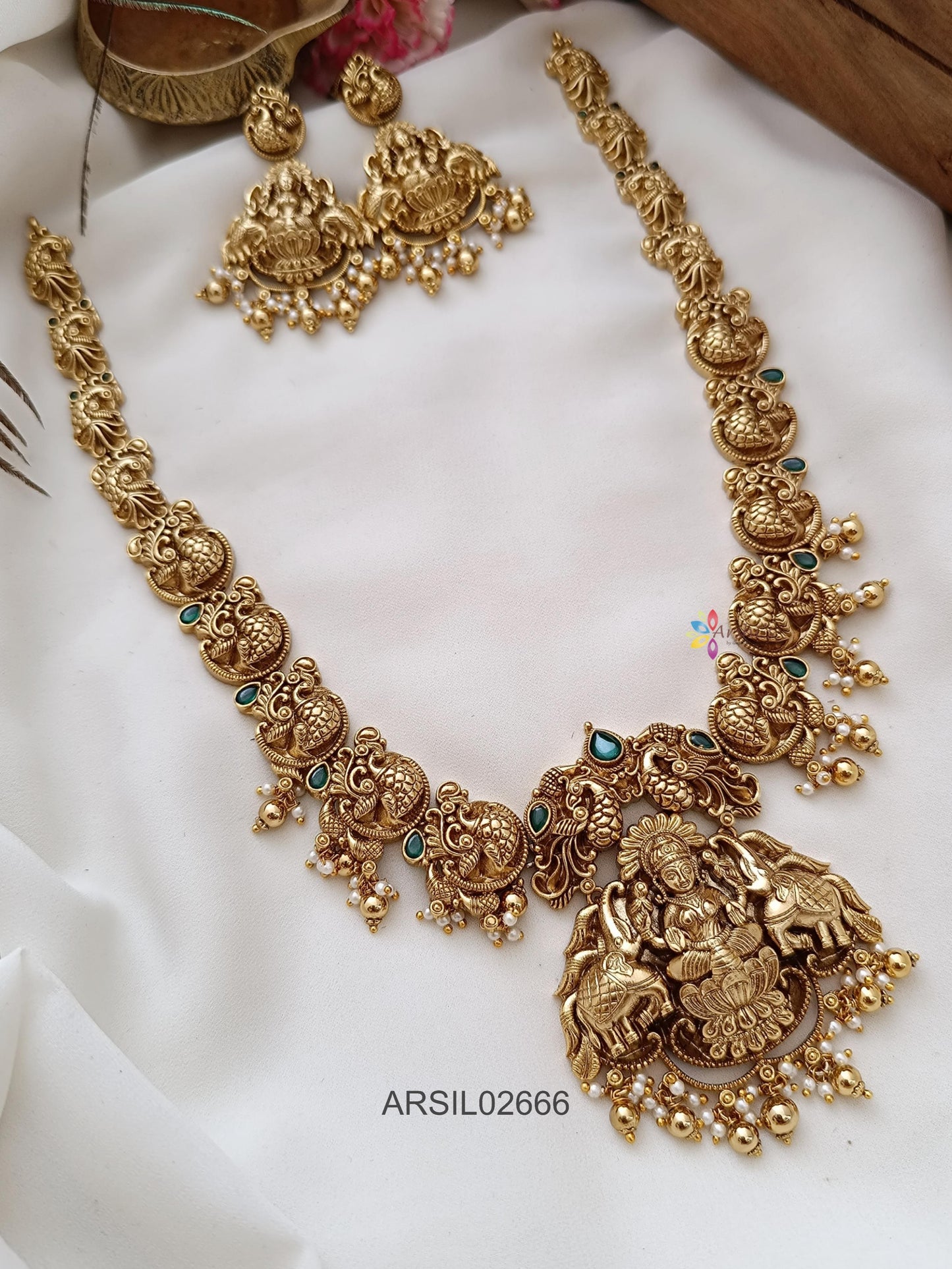 Peacock Lakshmi Long Haram