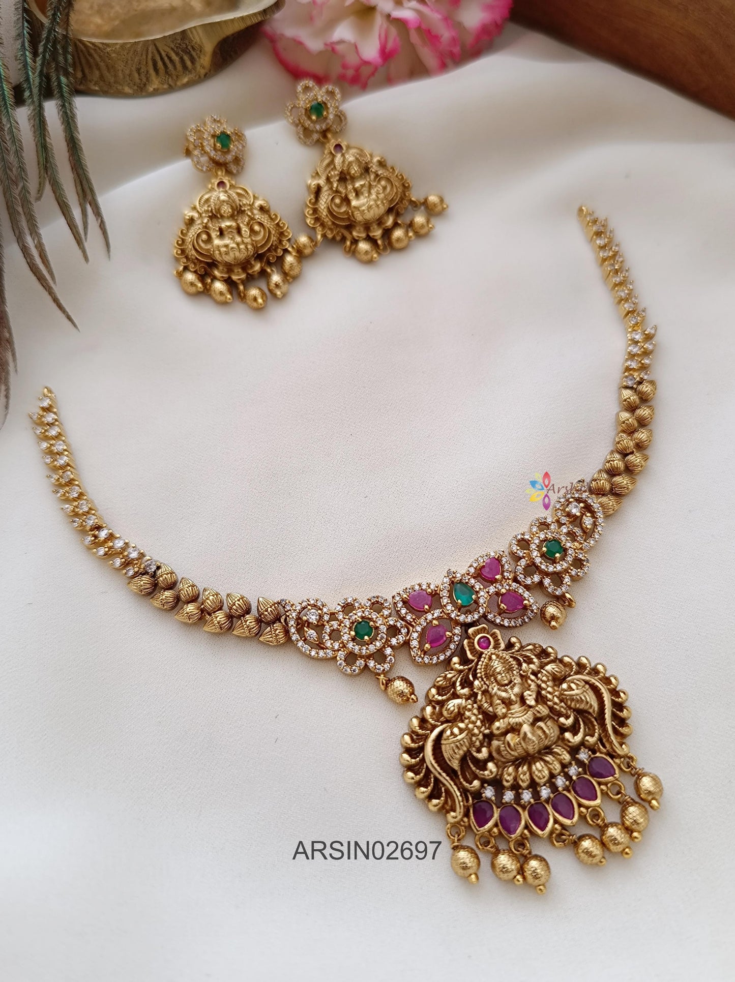 Antique Lakshmi Pendant Necklace