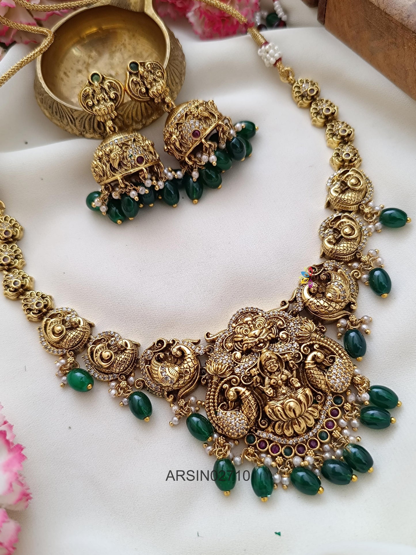 Antique Peacock Lakshmi Necklace
