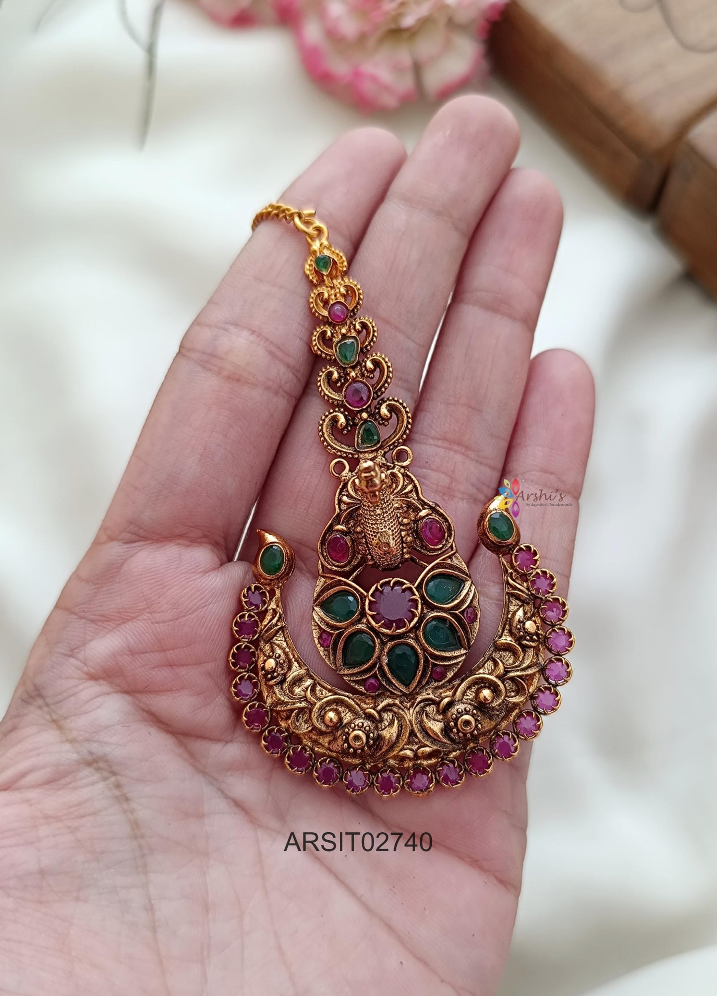 Antique Stone Maangtikka