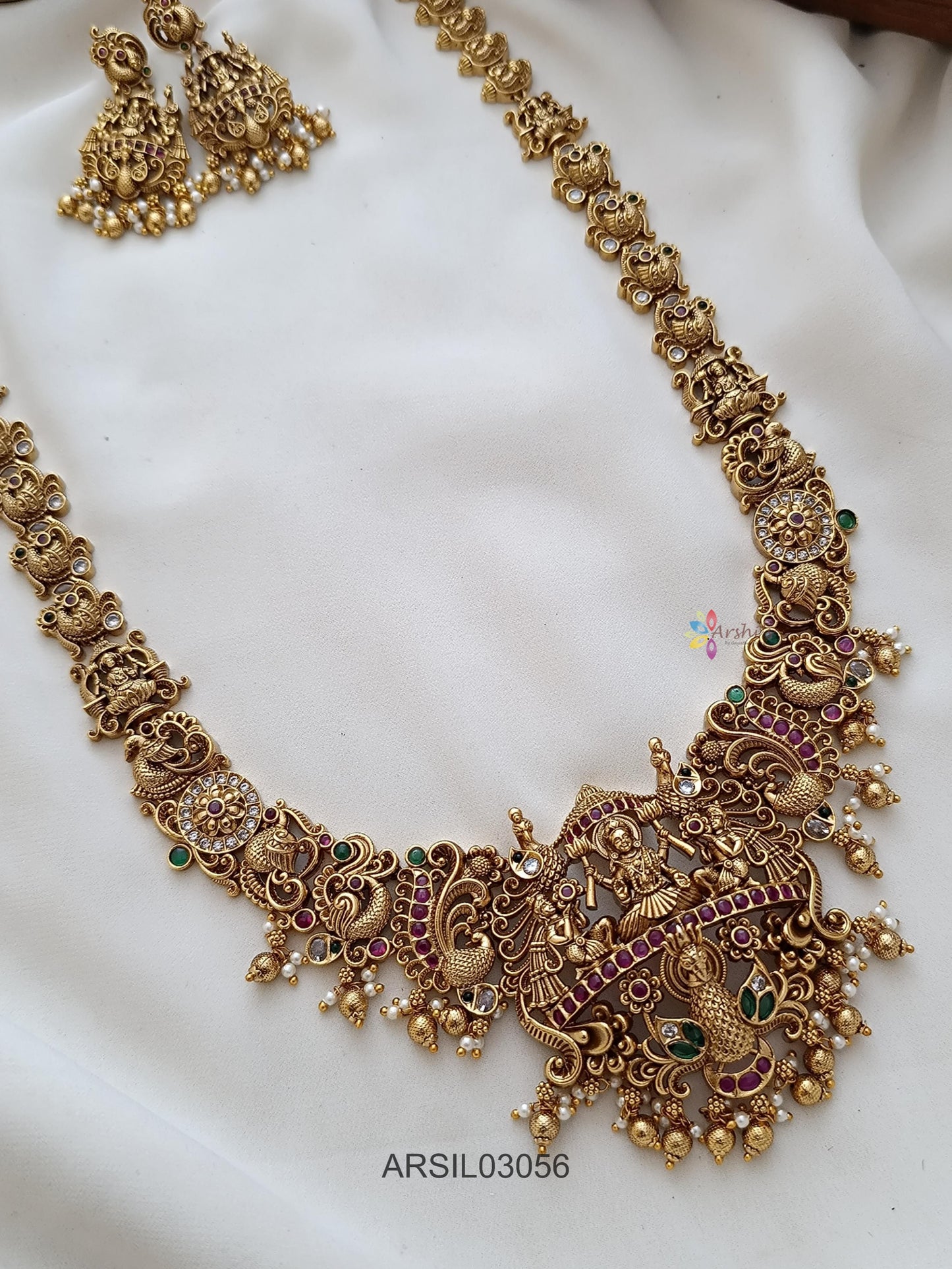 Peacock and Lakshmi Long Haram