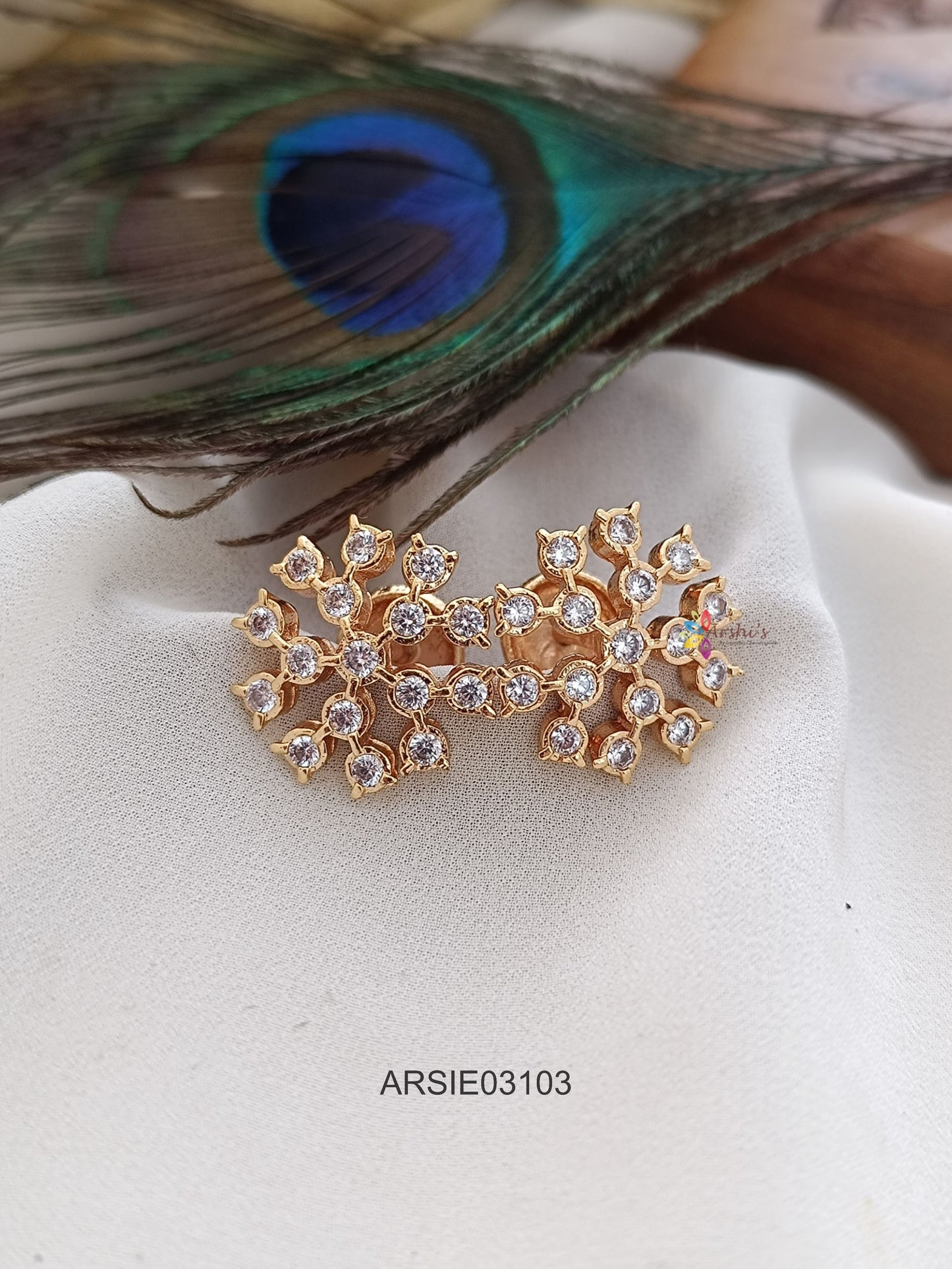 AD Stone Screw Type Earrings