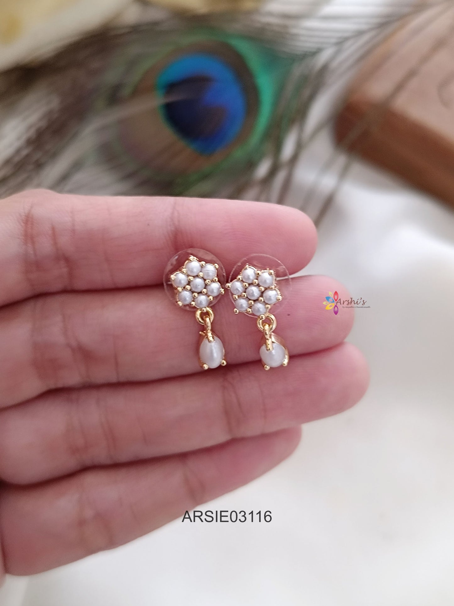 Pearl Tera Drop Earrings