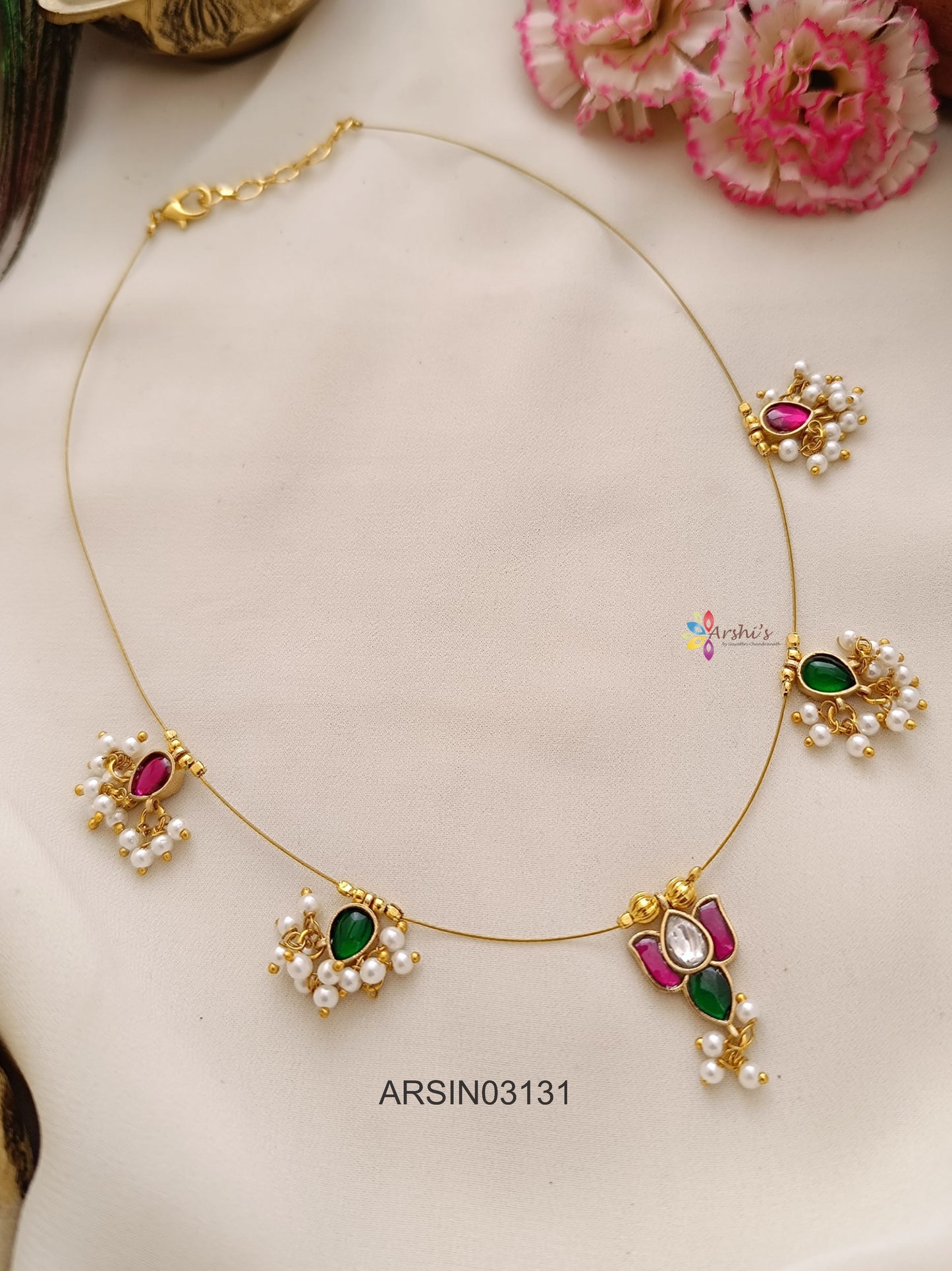 Lotus Pearls Invisible Necklace