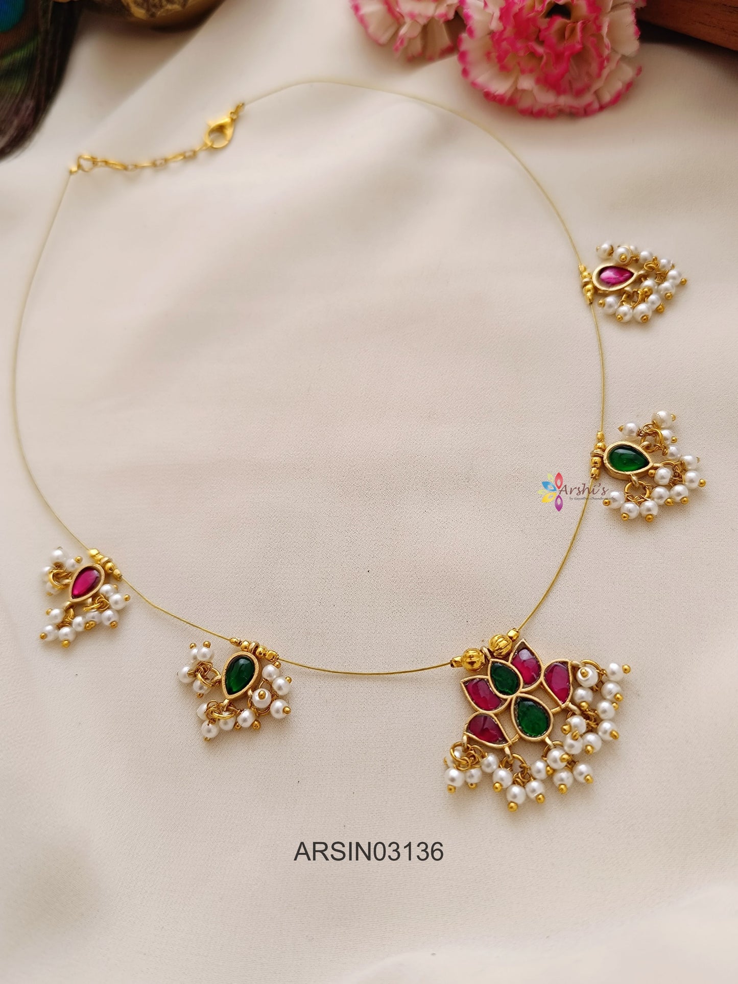 Lotus Pearl Invisible Necklace