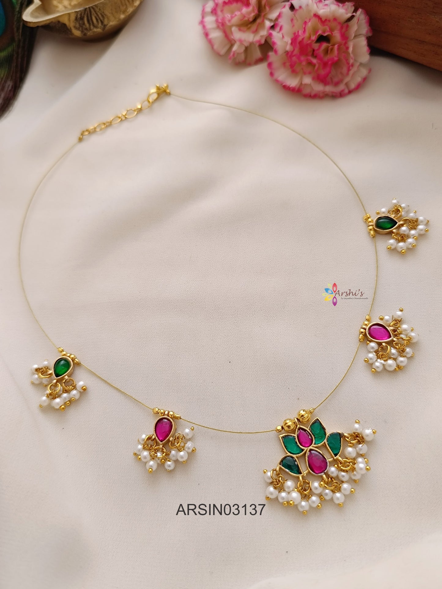 Lotus Pearl Invisible Necklace