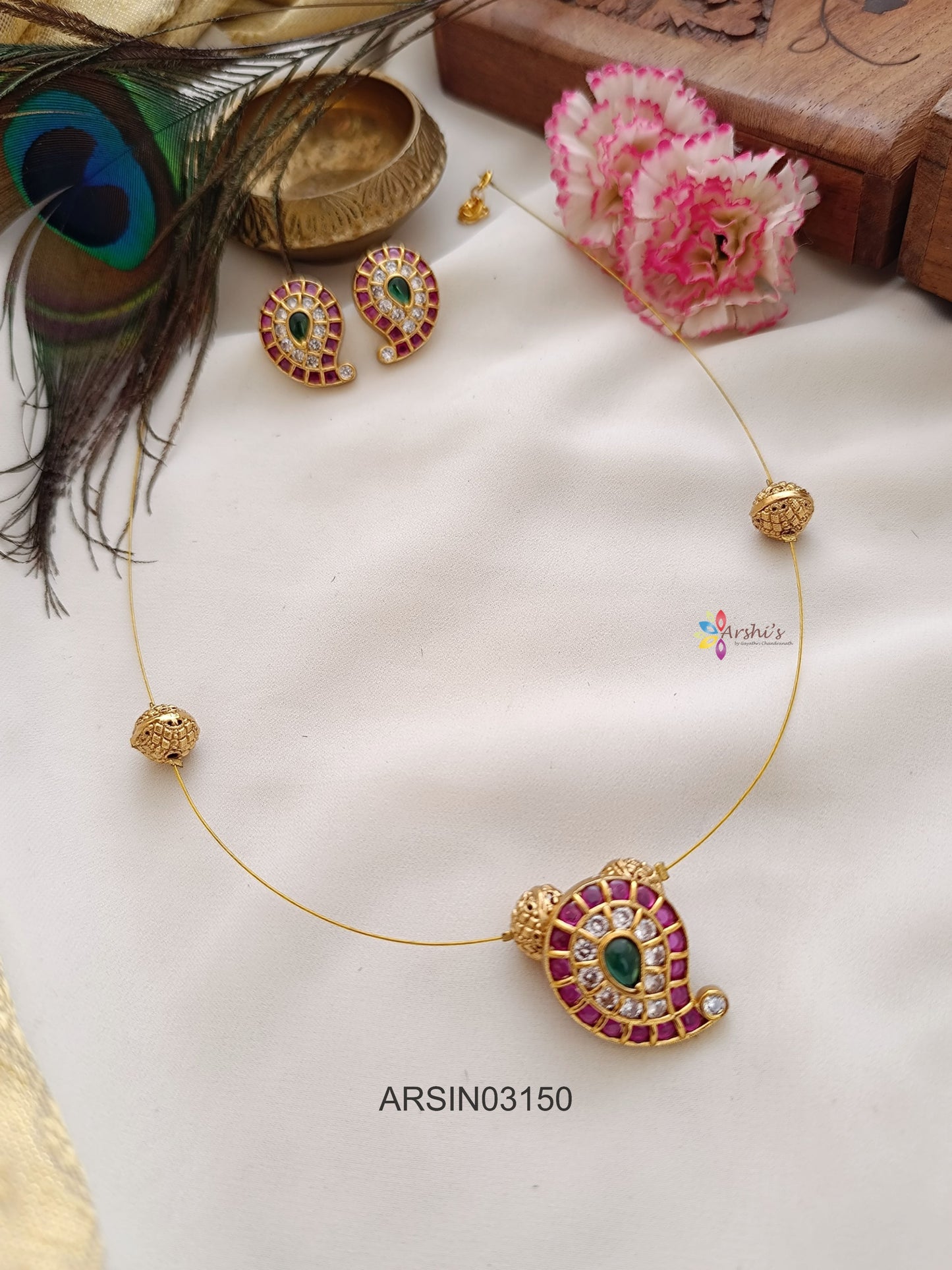 Mango Stone Invisible Necklace