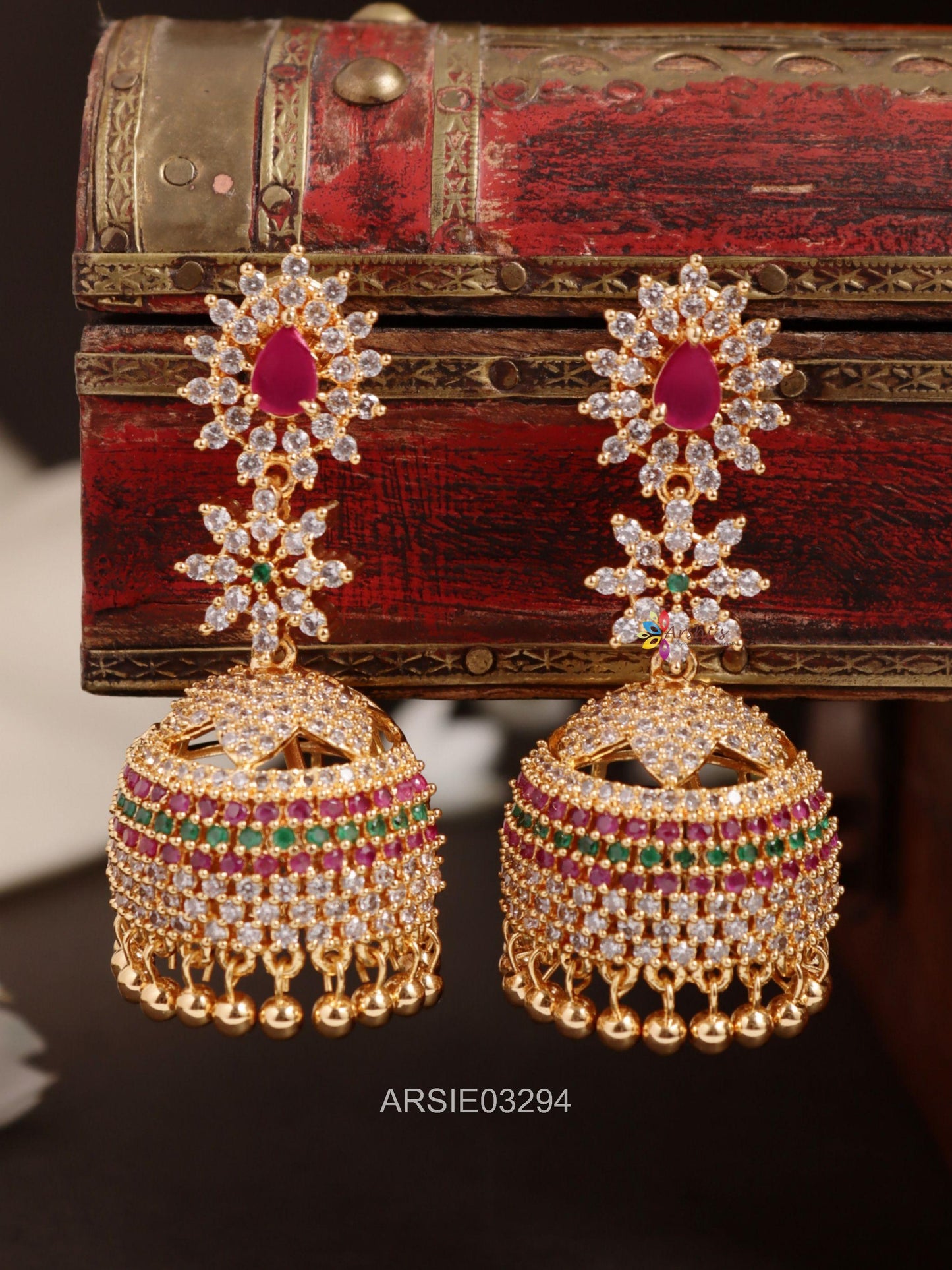 Stone Long Jhumka