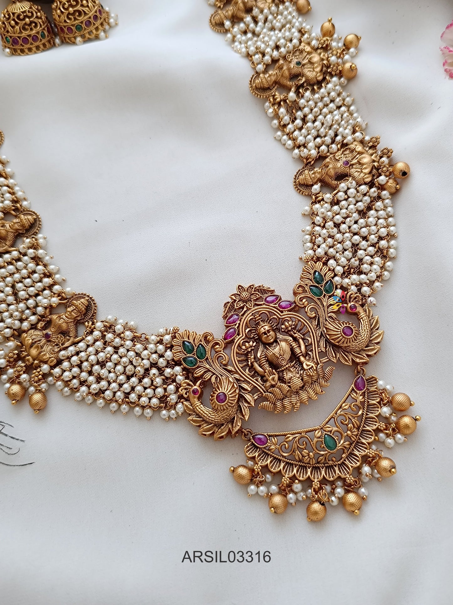 Temple Pearl Studded Long Haram