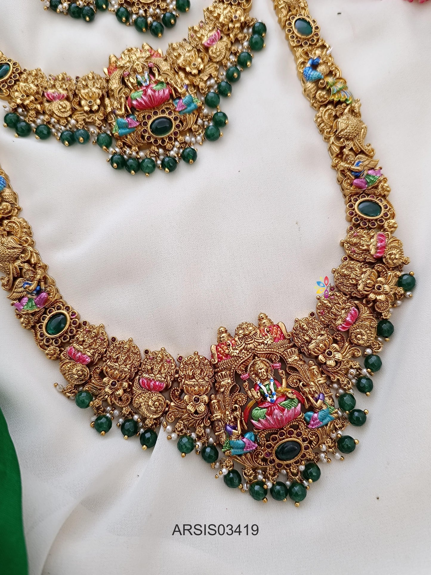 3D Enamel Bridal Jewellery Set