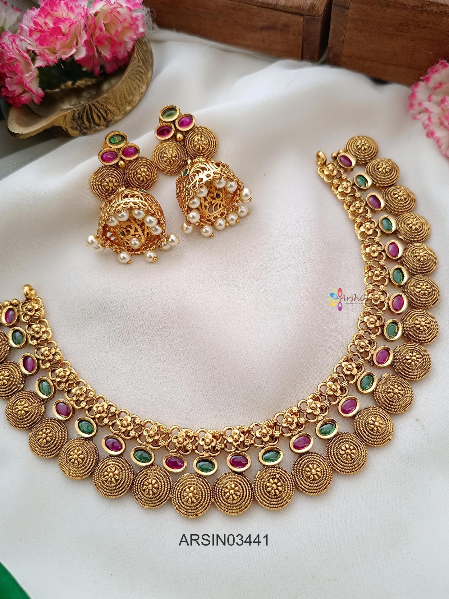 Kemp and Green Stone Necklace