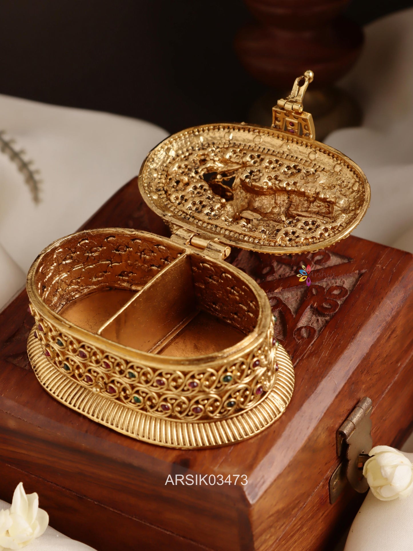Lord Vishnu Kumkum Box