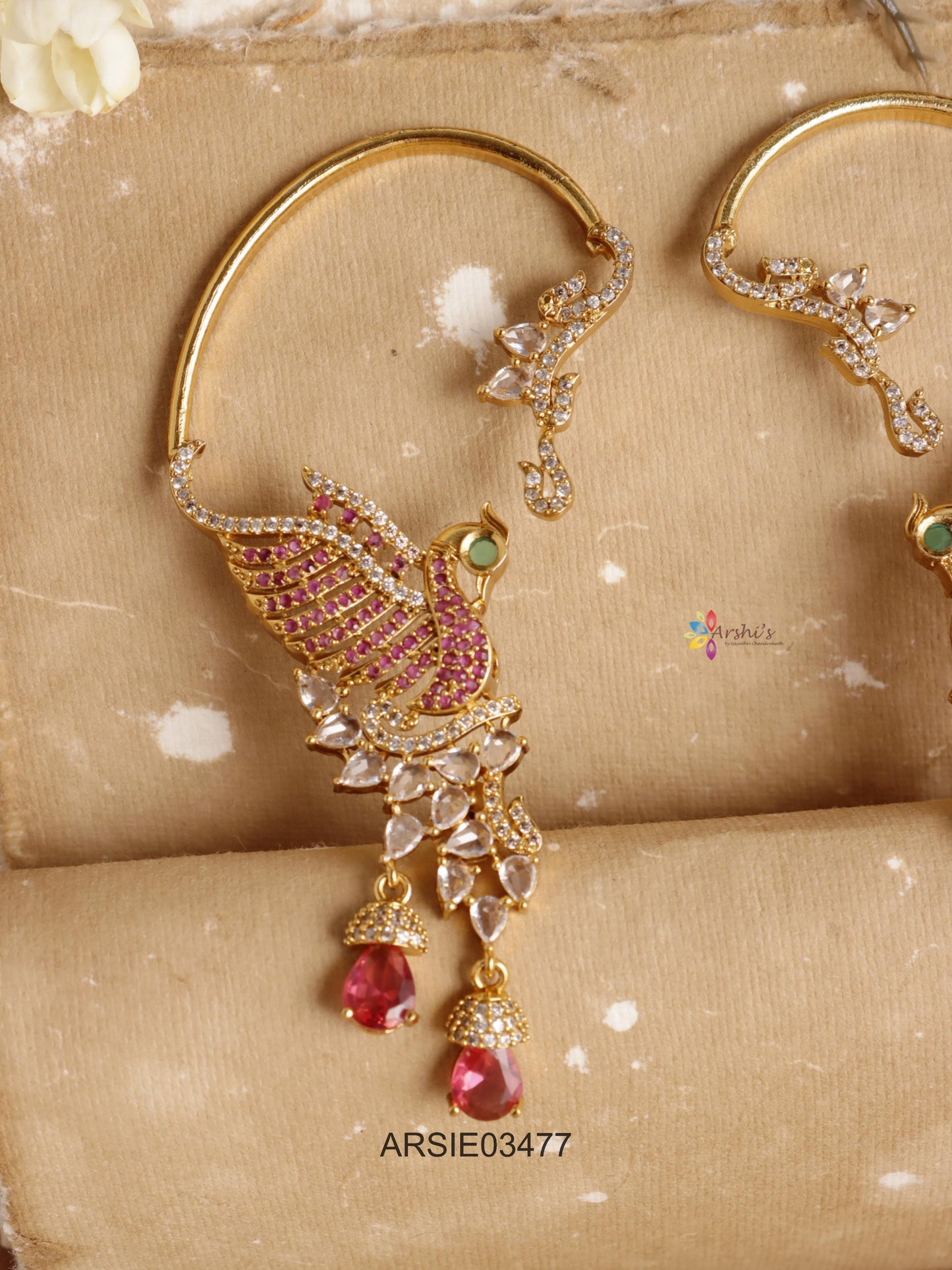 Peacock Ear Cuffs