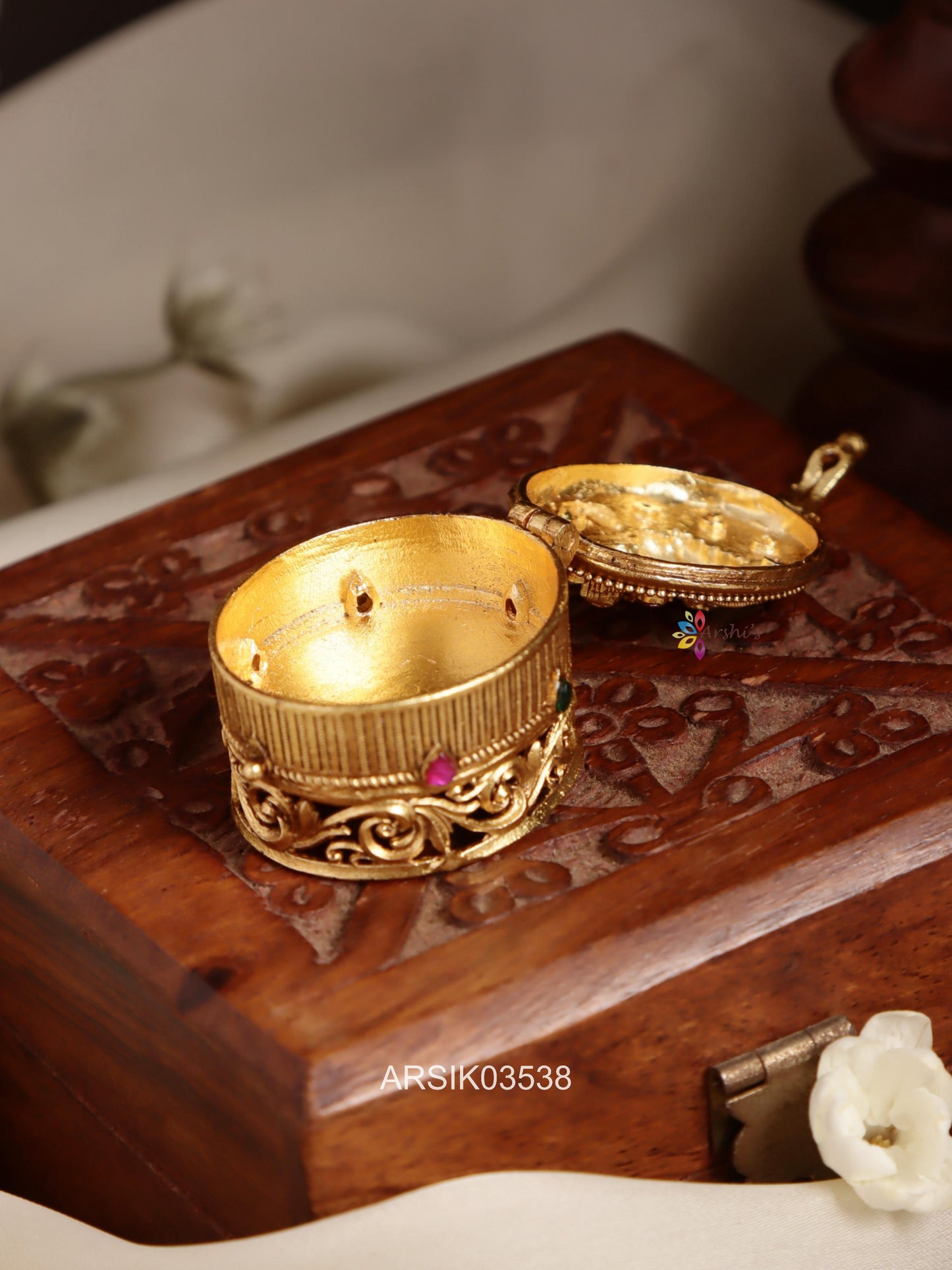 Antique Lakshmi Kumkum Box