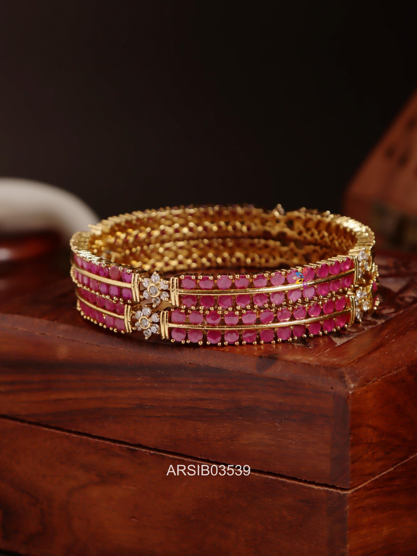 Ruby Stone Bangles