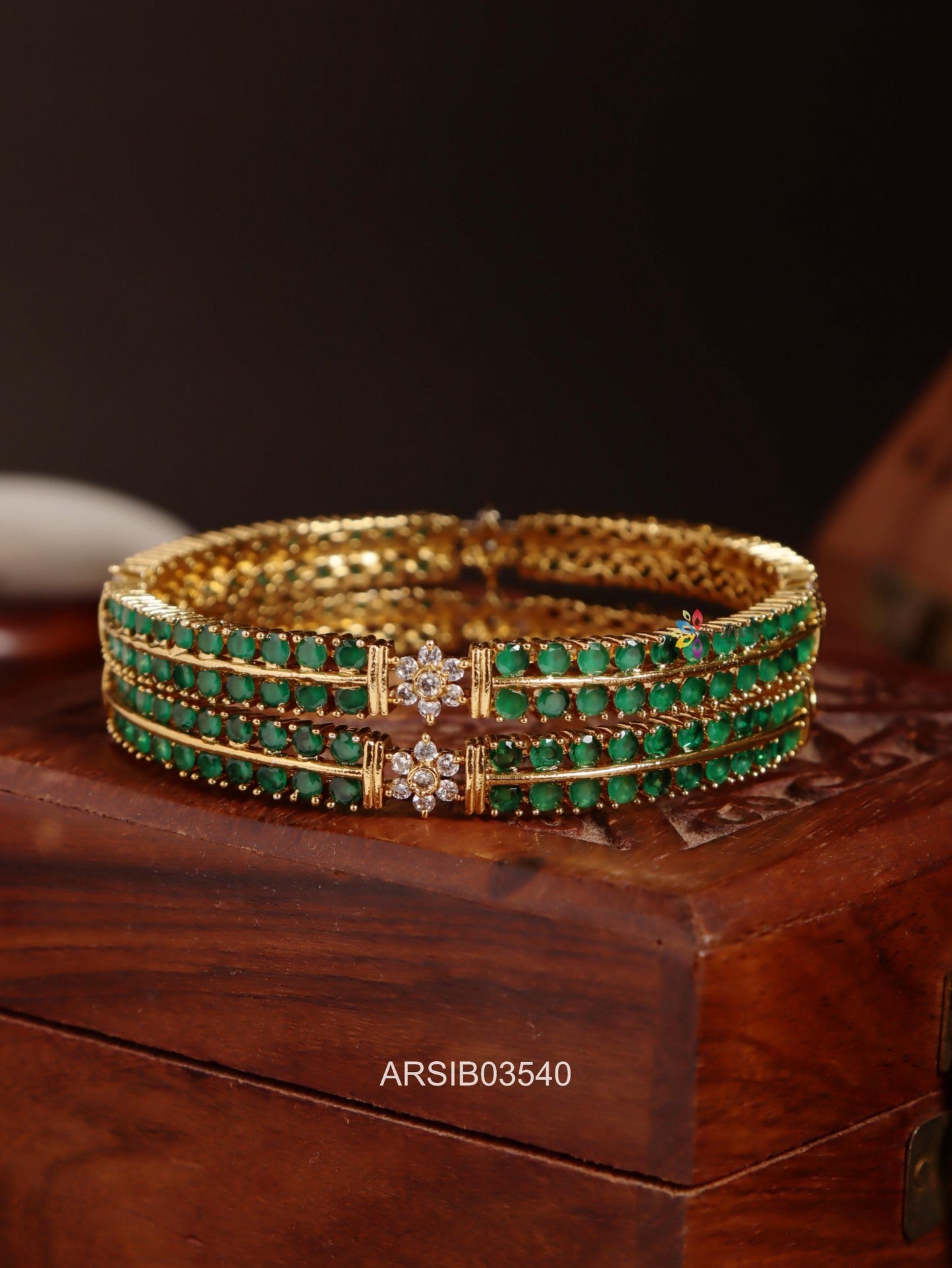 Emerald Stone Bangles