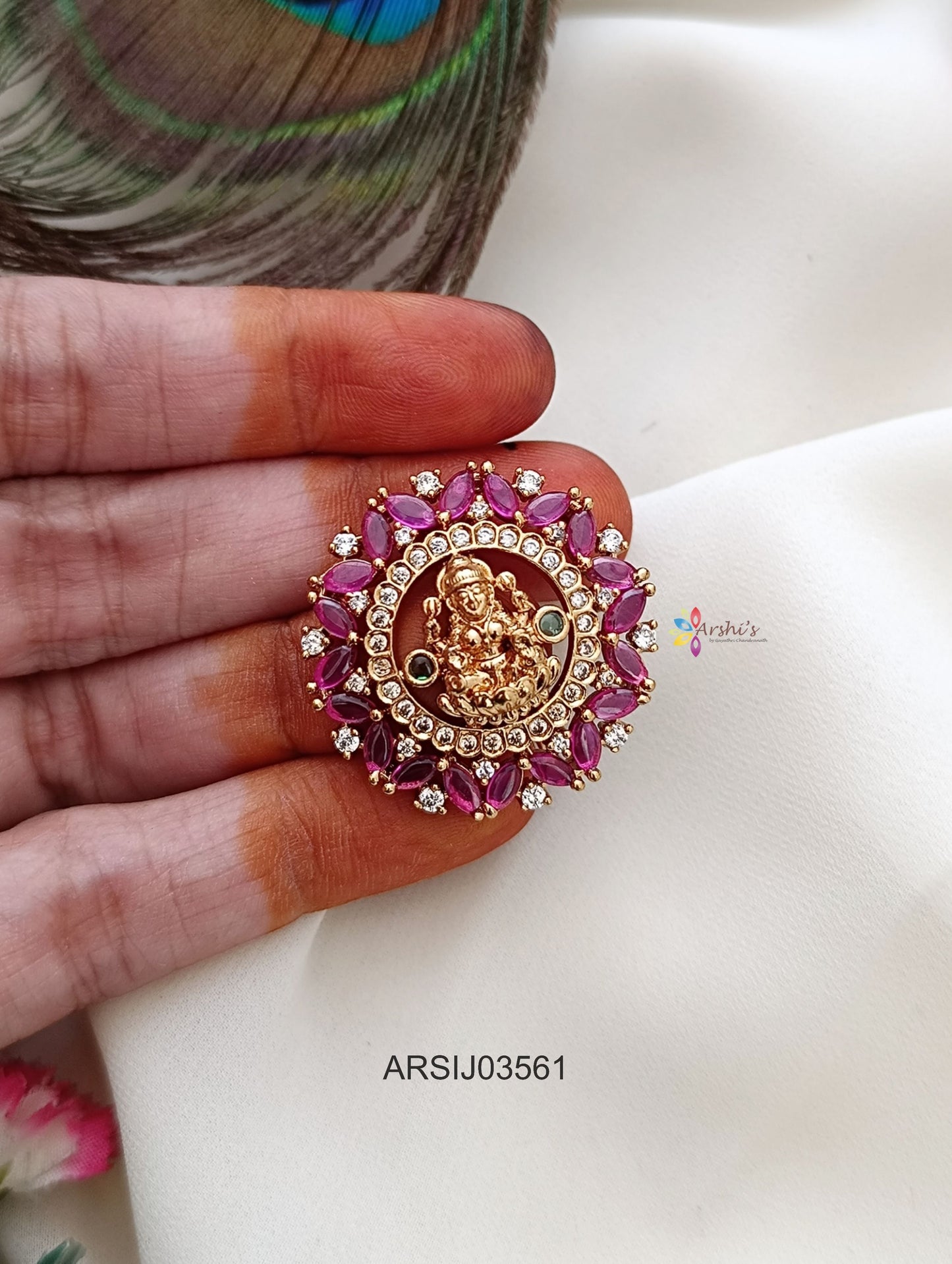Lakshmi Kemp Stone Hair Brooch